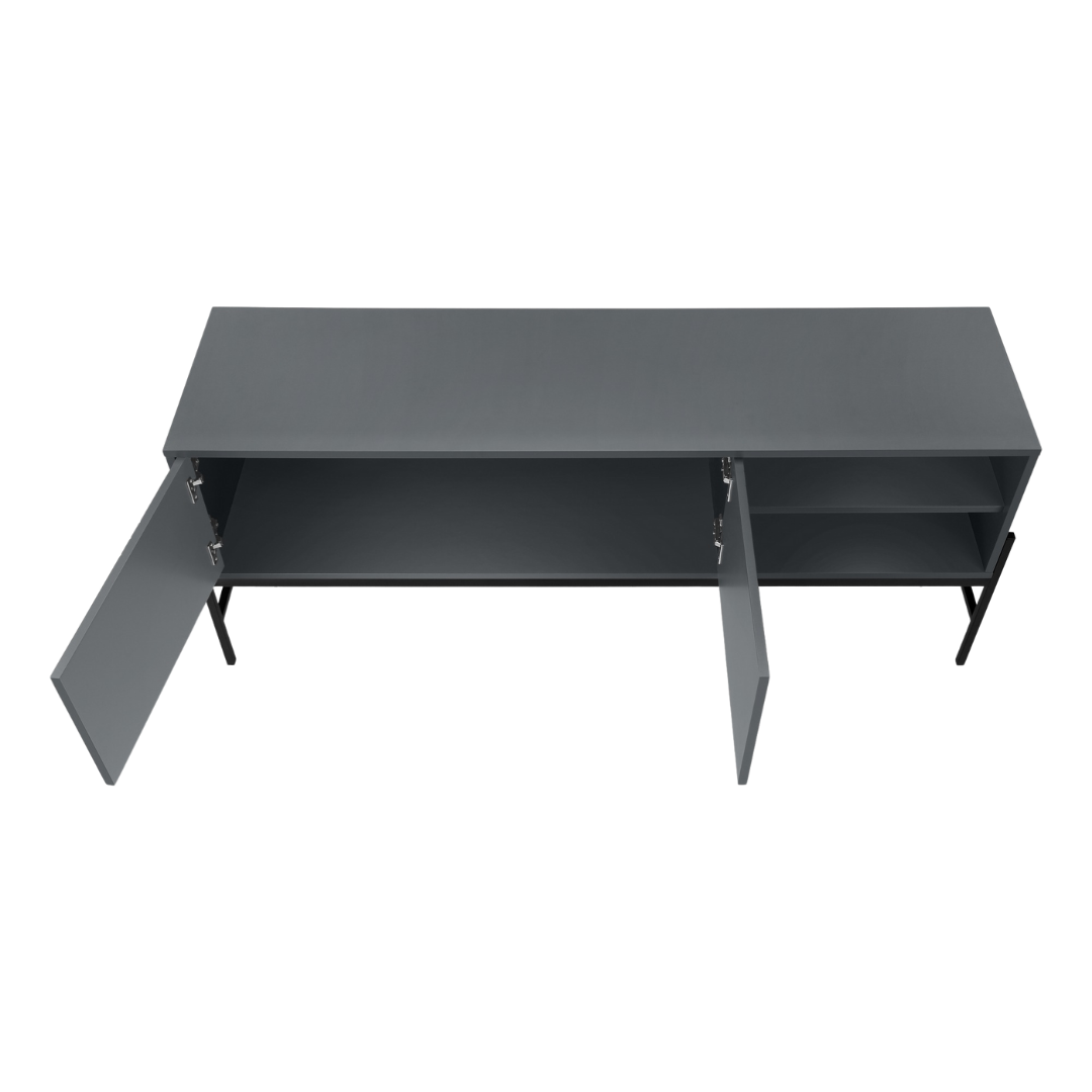 Melro – Grey TV Stand with Storage – 60"
