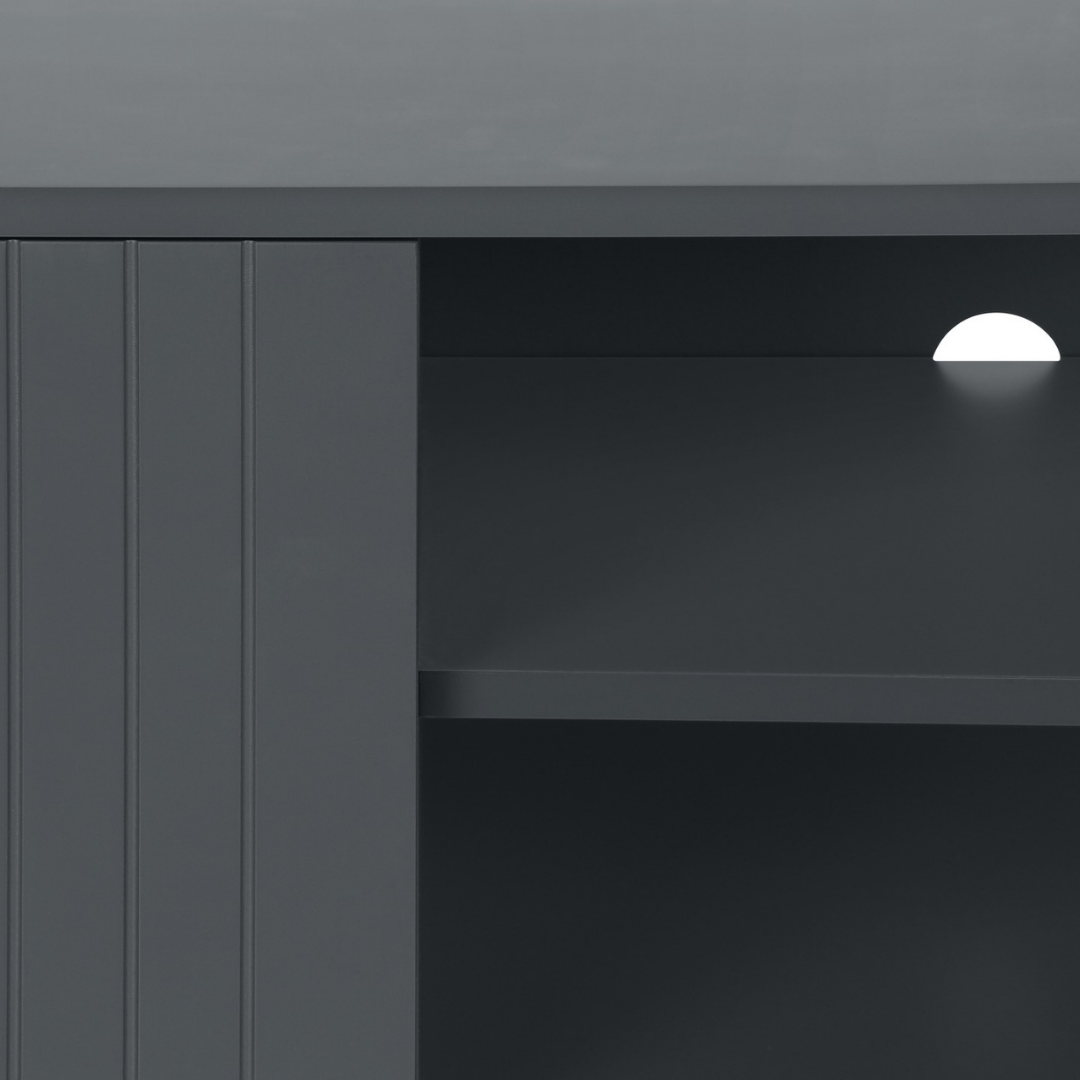 Melro – Grey TV Stand with Storage – 60"