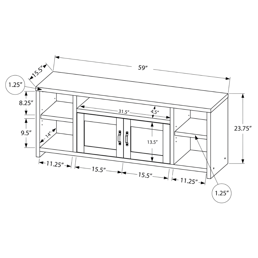 Daven – Taupe Reclaimed Wood-Look TV Stand – 60"