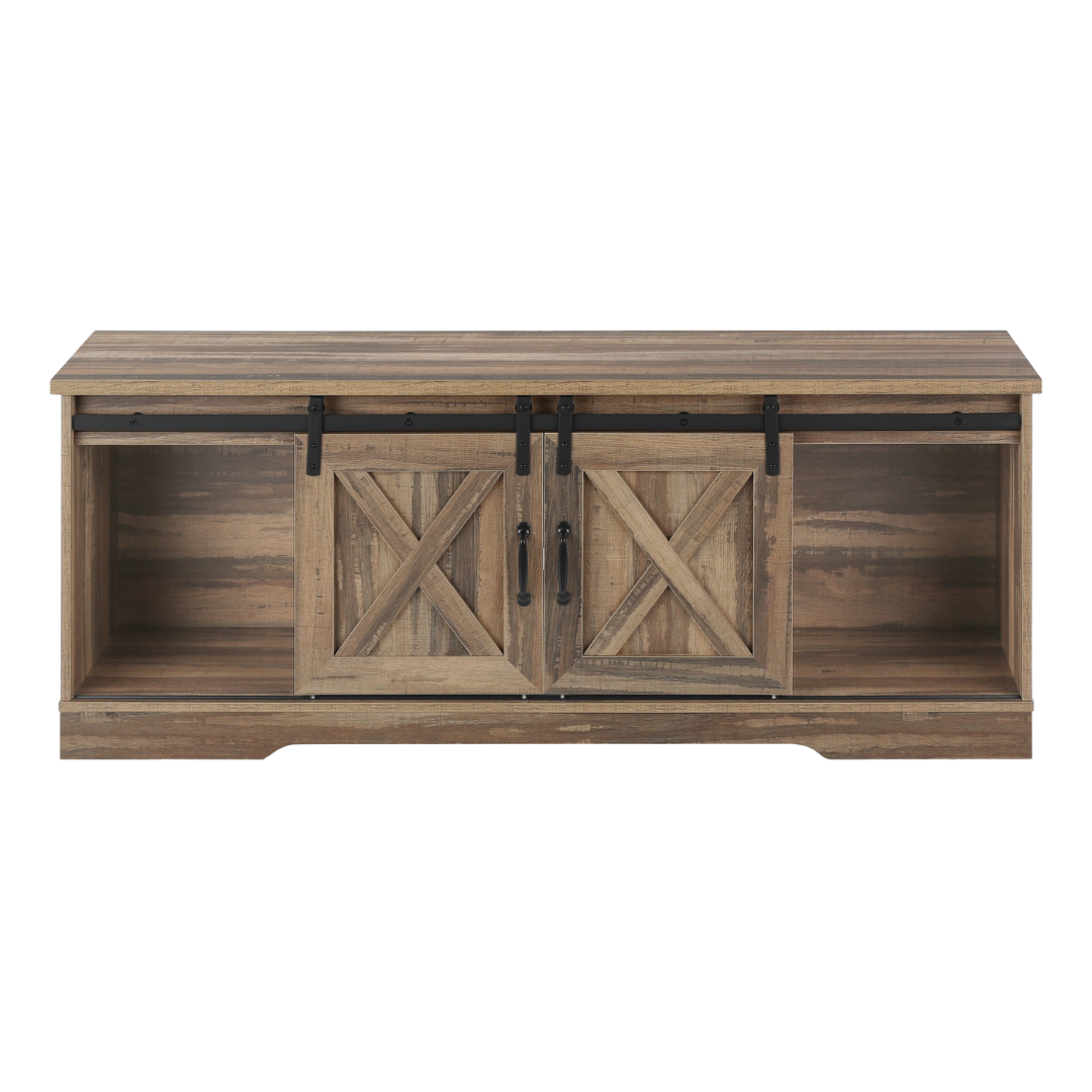 Karvo – Barn-Door TV Stand – Brown – 60"