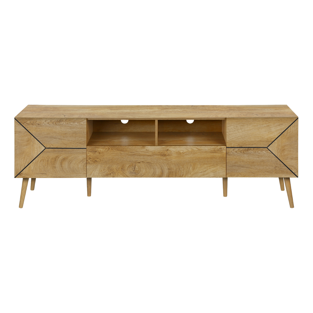 Rinex – 72" Walnut TV Stand – Mid-Century Storage Console