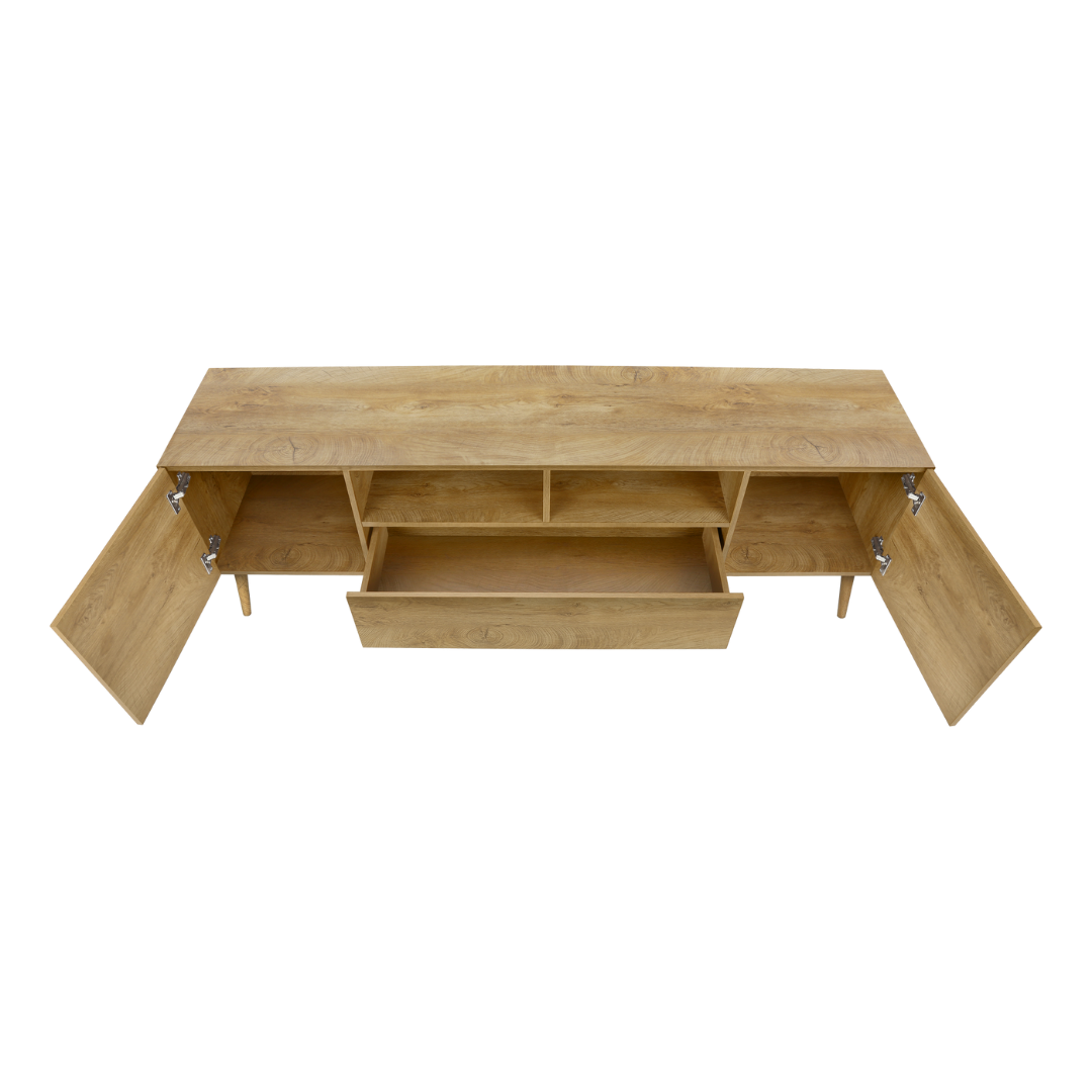 Rinex – 72" Walnut TV Stand – Mid-Century Storage Console