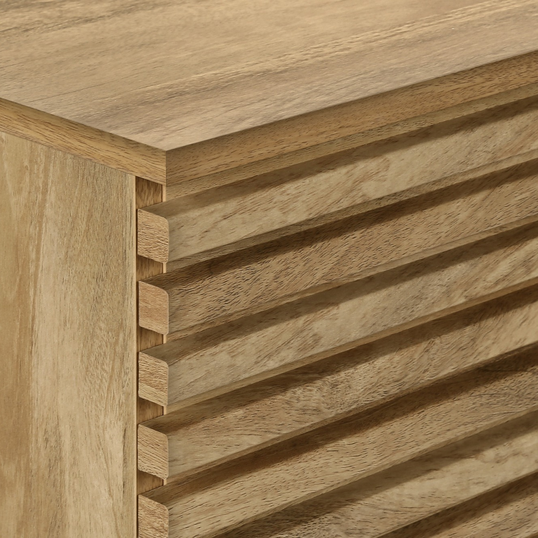 Velon – 72" Walnut Media Console with Sliding Doors