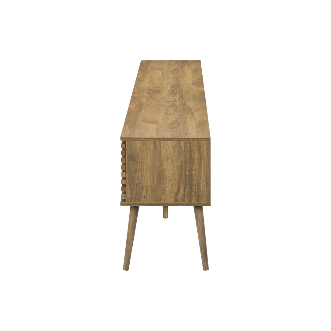 Velon – 72" Walnut Media Console with Sliding Doors