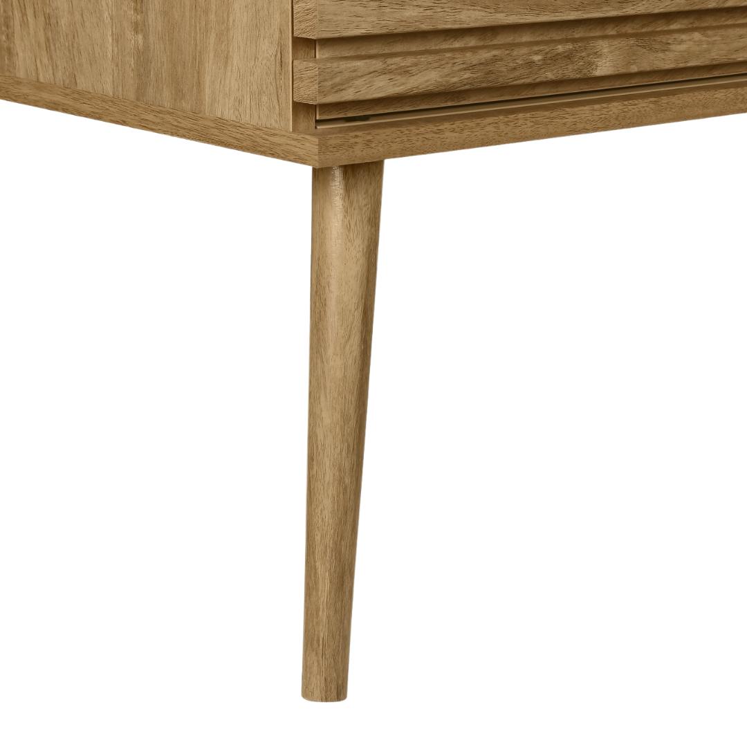 Velon – 72" Walnut Media Console with Sliding Doors