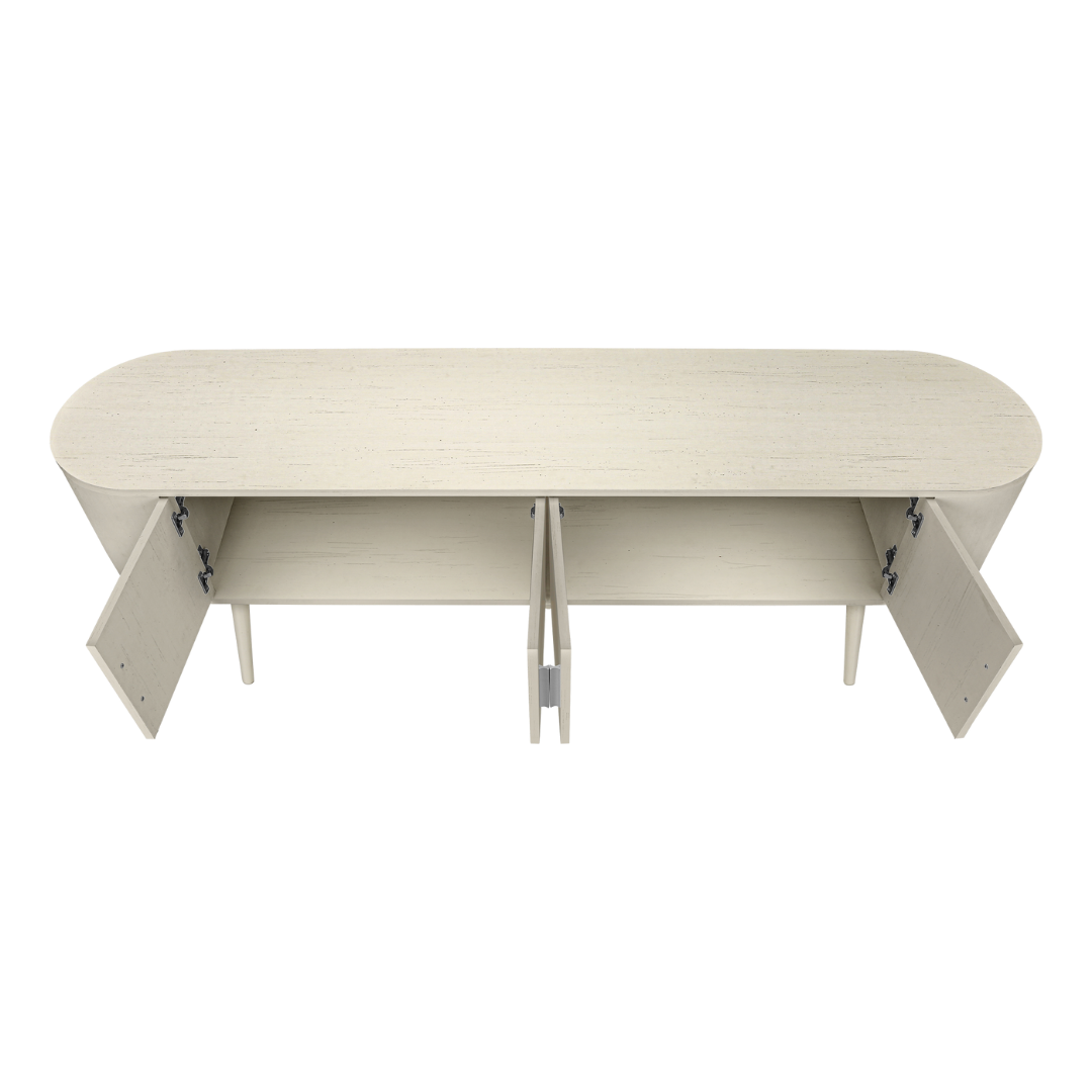 Narel – 72" Media Console – Antique White