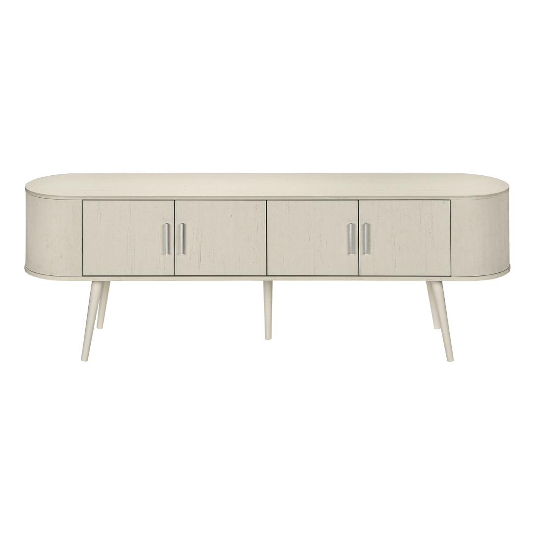 Narel – 72" Media Console – Antique White