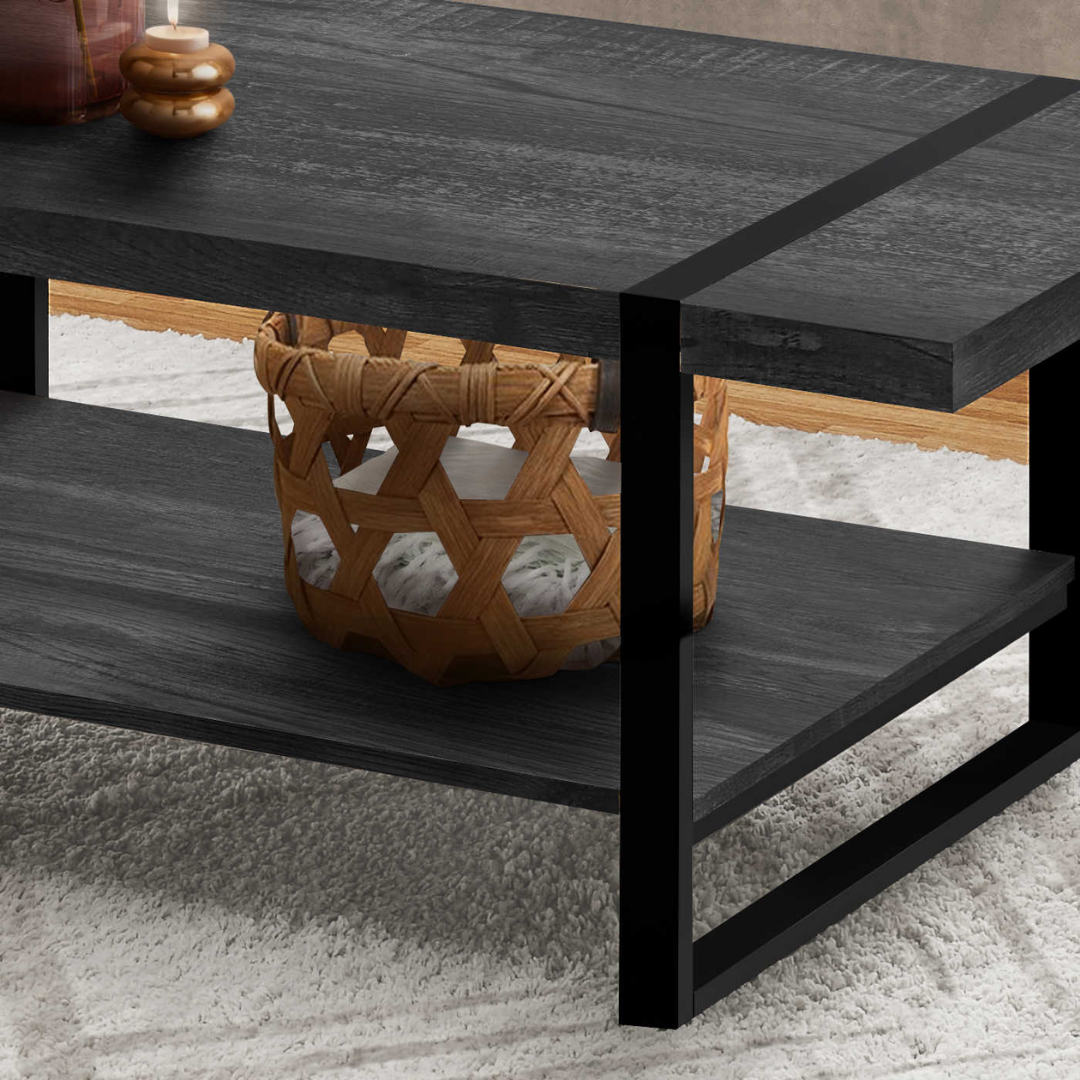 Dona – Table basse – Aspect bois noir