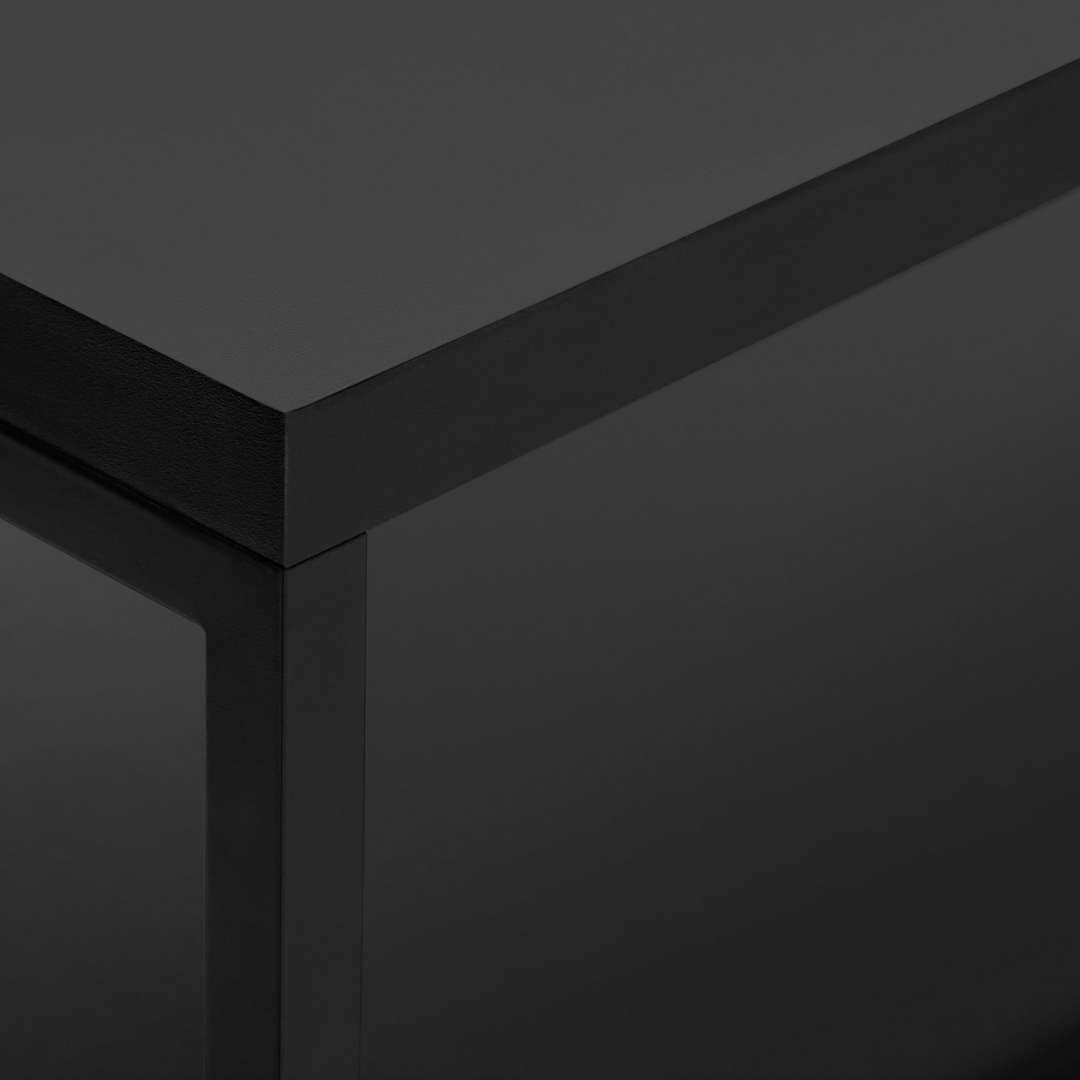 Zyven – 48" Black TV Stand – Black Metal Frame