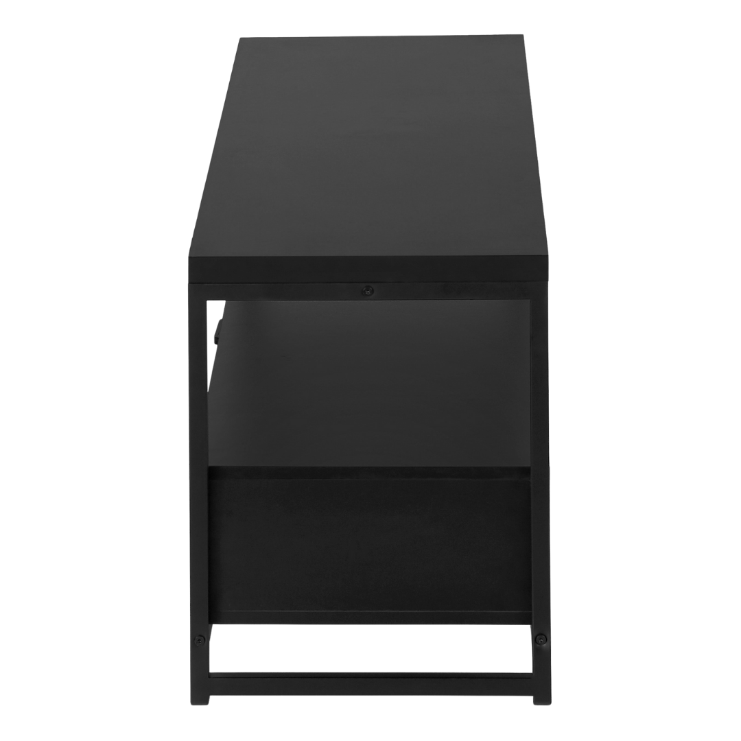 Zyven – 48" Black TV Stand – Black Metal Frame
