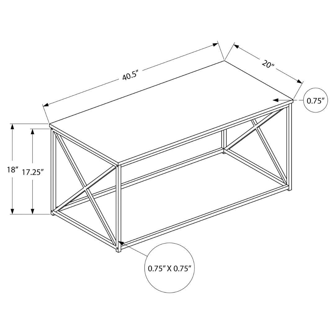 Zelar – Table basse – Aspect pierre grise