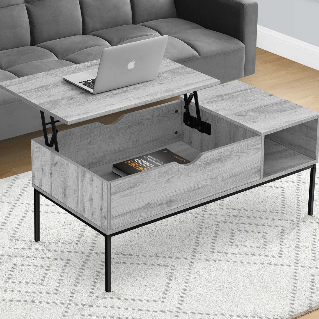Melva – Table basse – Aspect bois gris