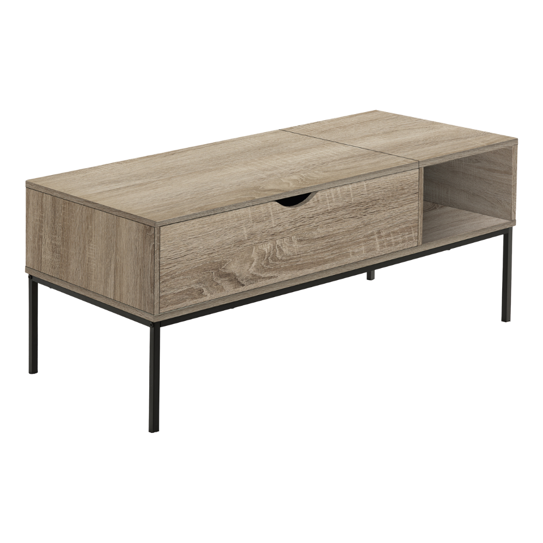 Melva – Table basse – Aspect bois taupe
