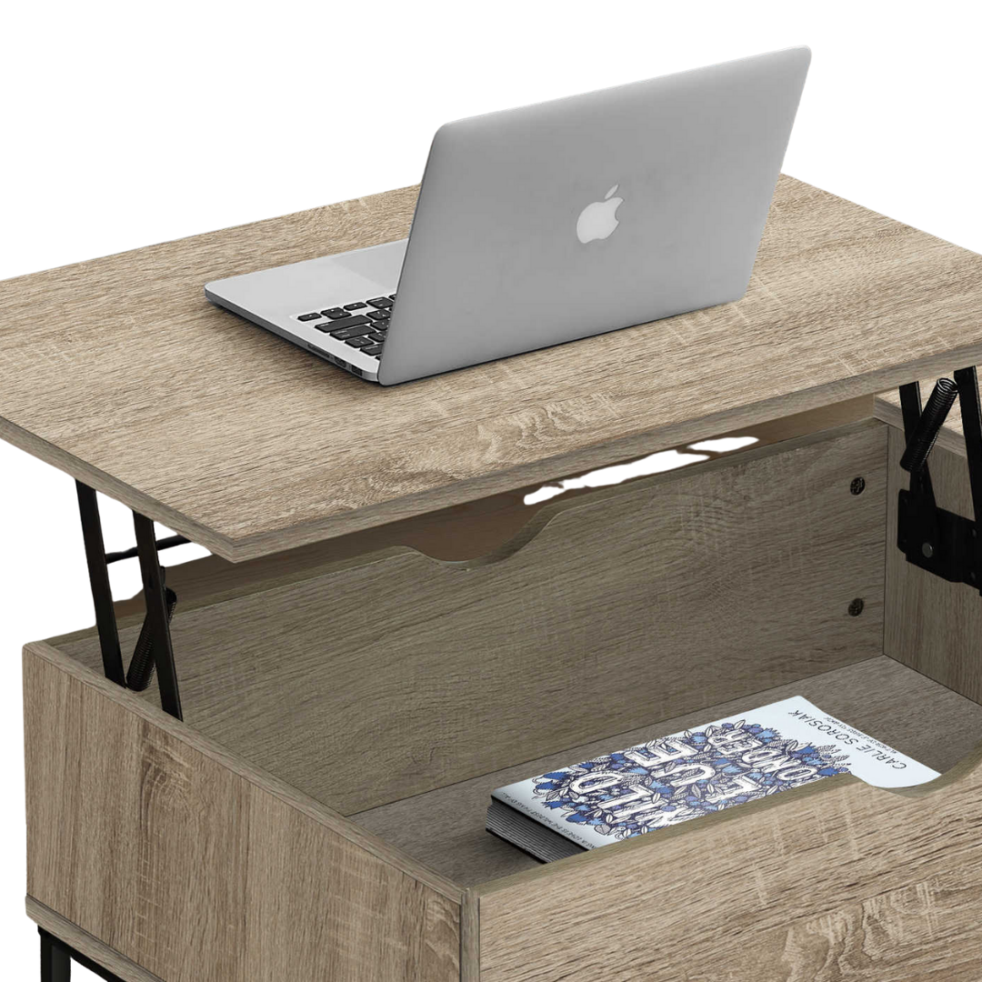 Melva – Table basse – Aspect bois taupe