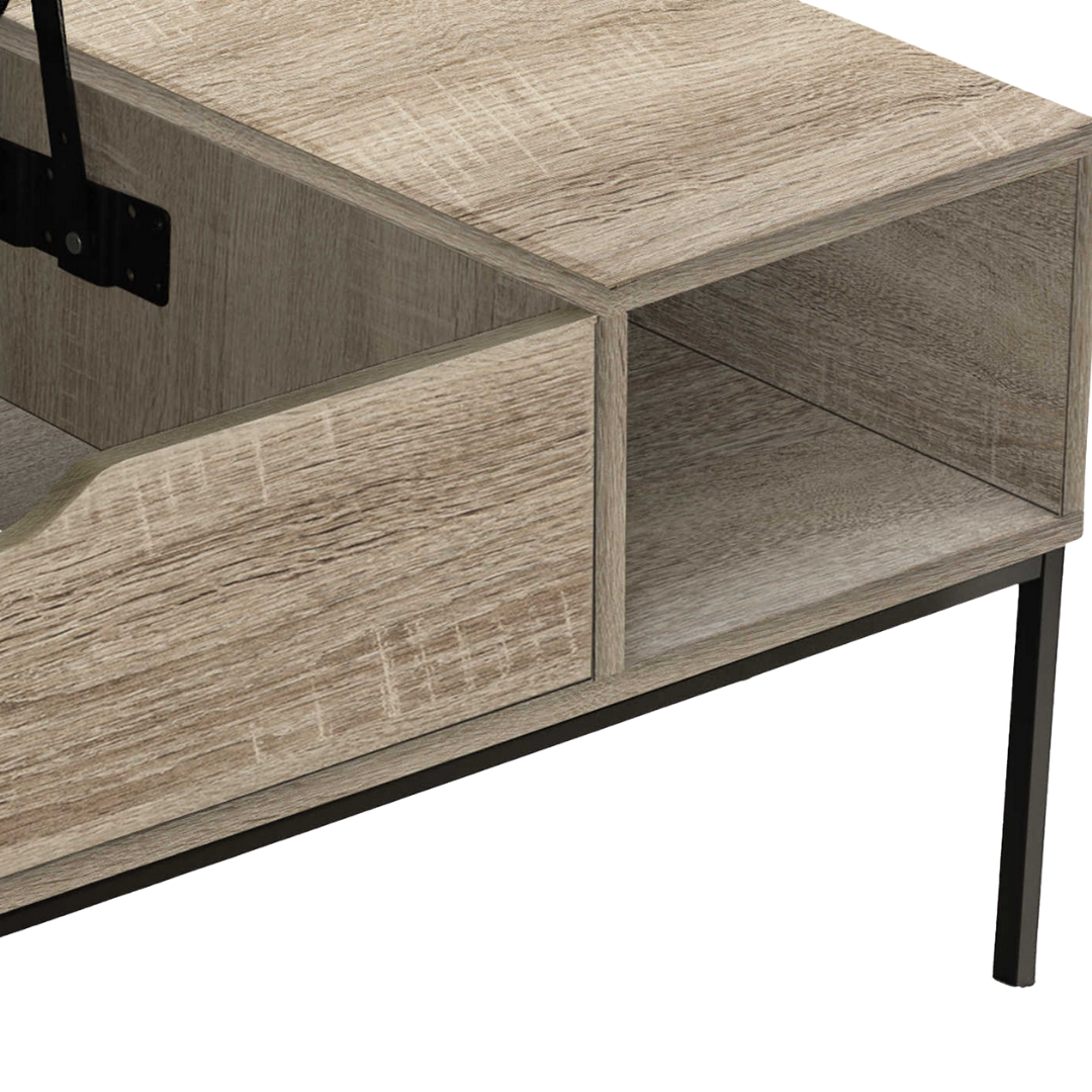 Melva – Table basse – Aspect bois taupe