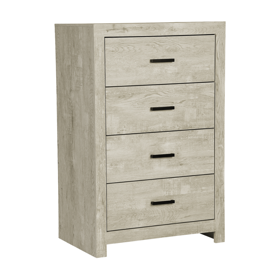 Commode 4 tiroirs en chêne blanchi – Bleachwood