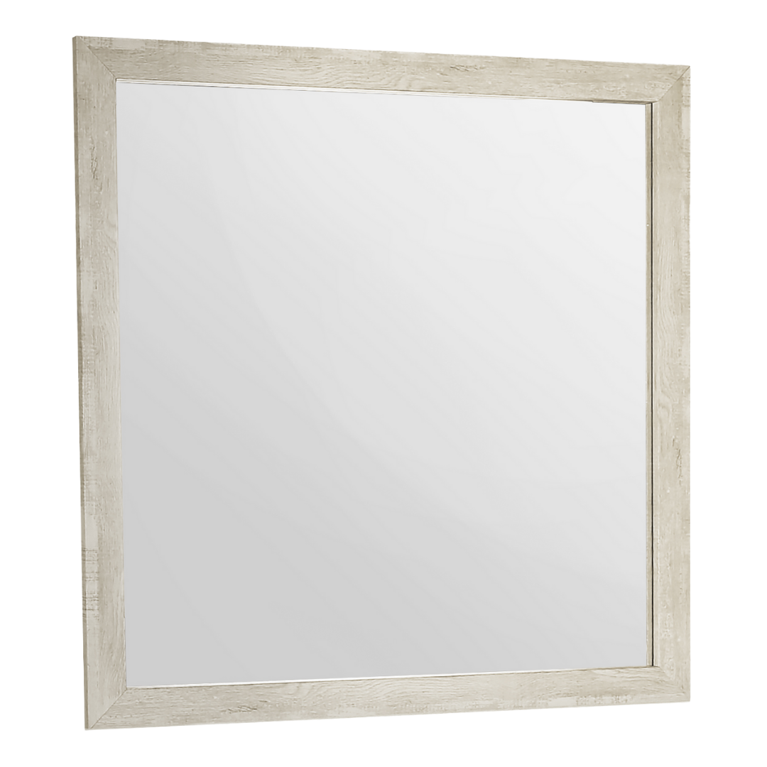 Commode Alderstone à 6 tiroirs avec miroir – Chêne blanchi