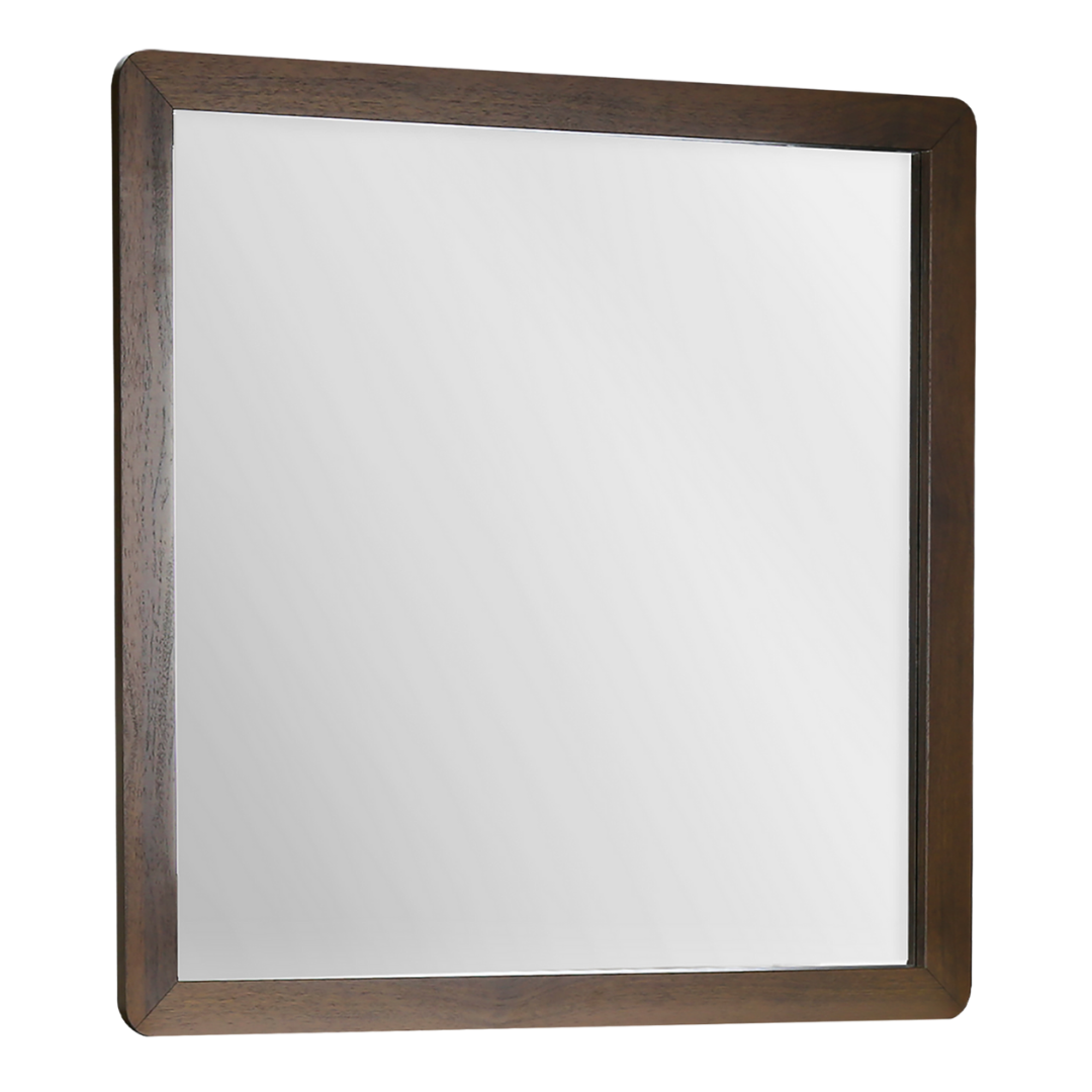 Nolara – Commode à 6 tiroirs avec miroir – Finition noyer