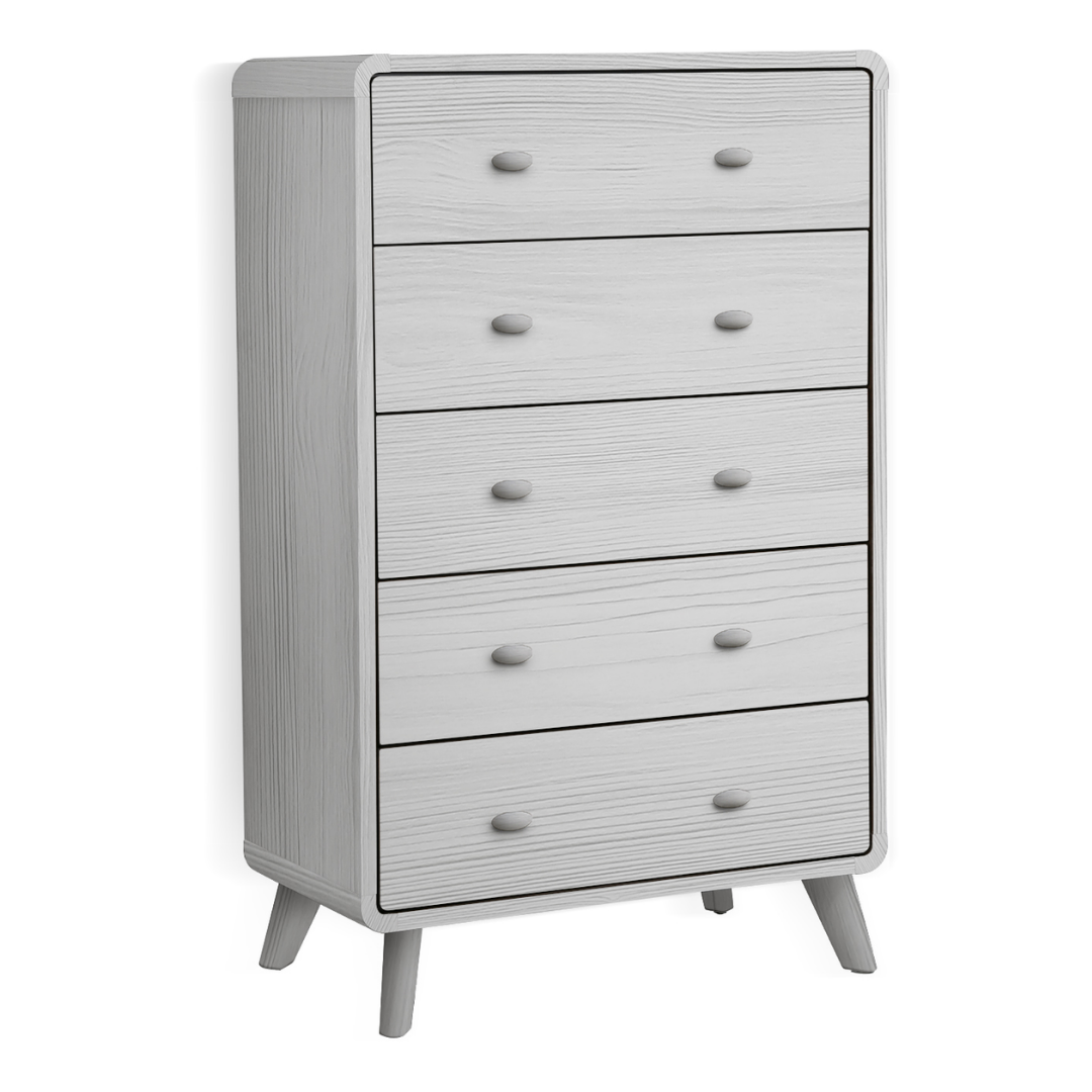 Commode Waldena à 5 tiroirs – Chêne gris