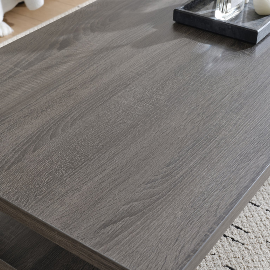 Merla – Ensemble de 3 tables basses – Pieds en bois et noirs