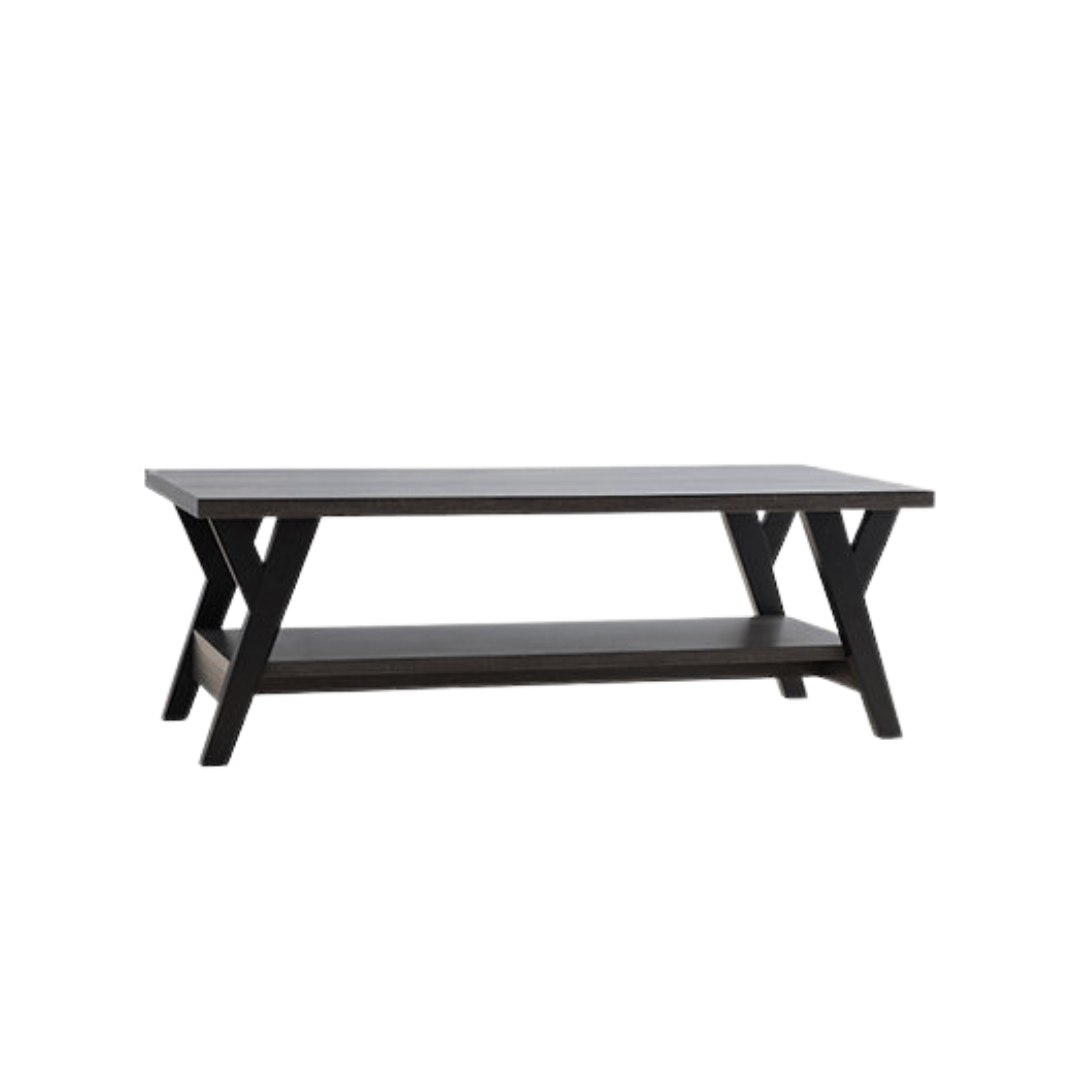 Merla – Ensemble de 3 tables basses – Pieds en bois et noirs