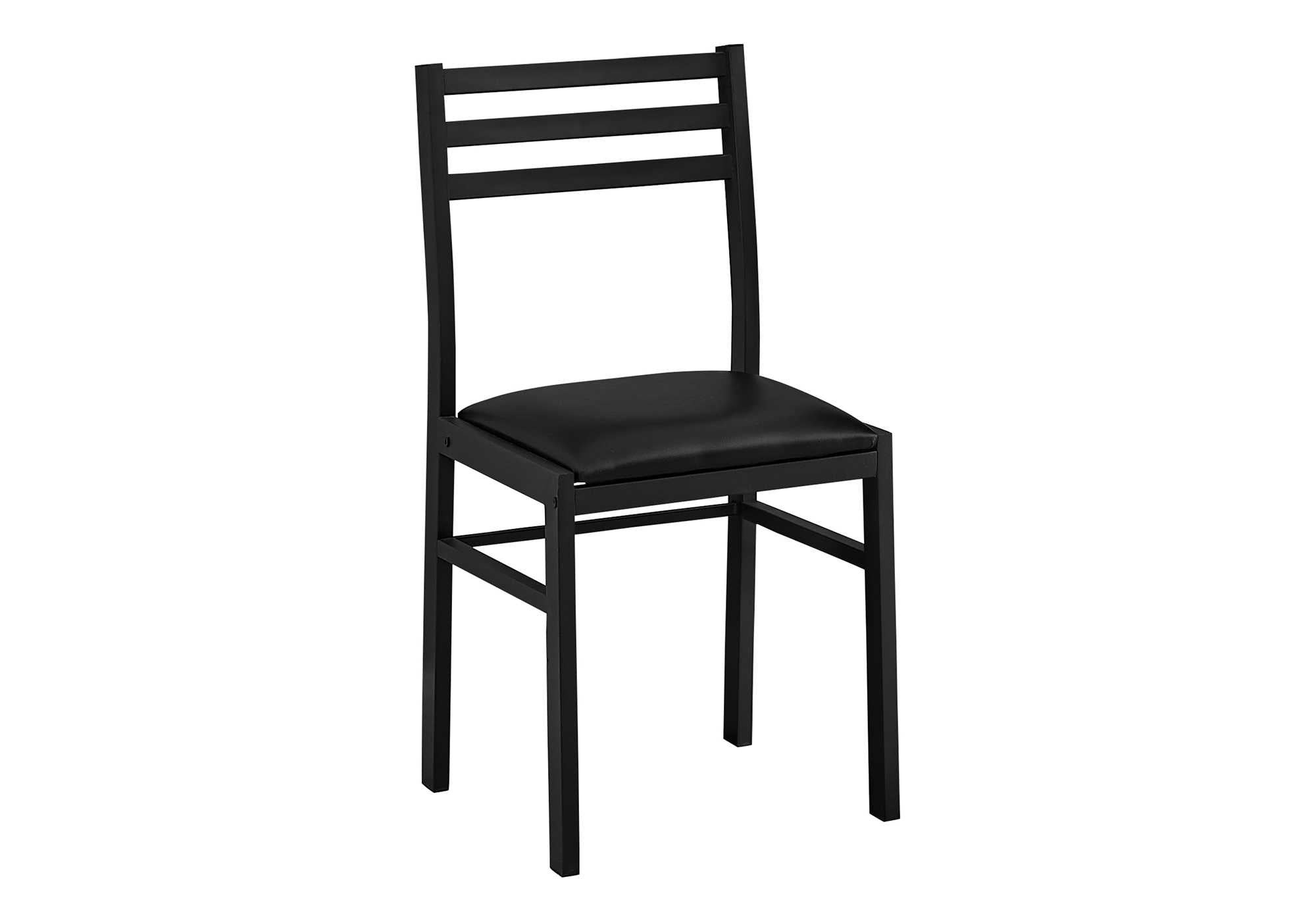 DINING SET - 3PCS SET / DARK TAUPE TOP / BLACK METAL # I 1003