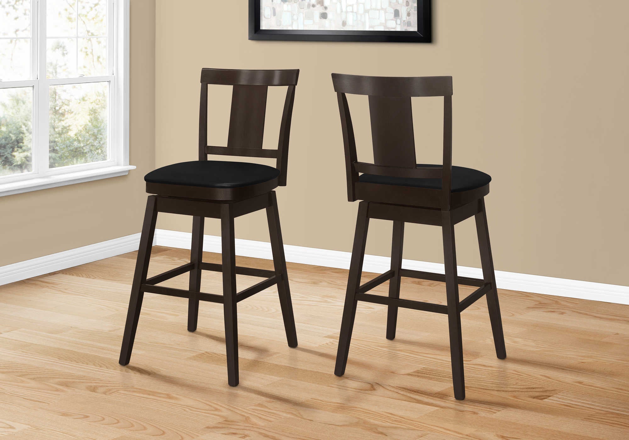 BARSTOOL - 2PCS / 44"H / ESPRESSO / SWIVEL BAR HEIGHT # I 1230