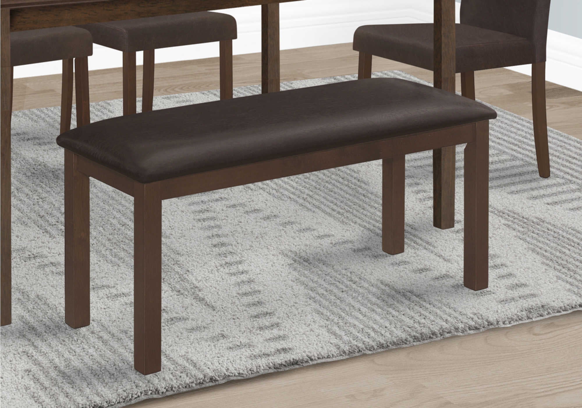 BENCH - 42"L / ESPRESSO / DARK BROWN PU # I 1305