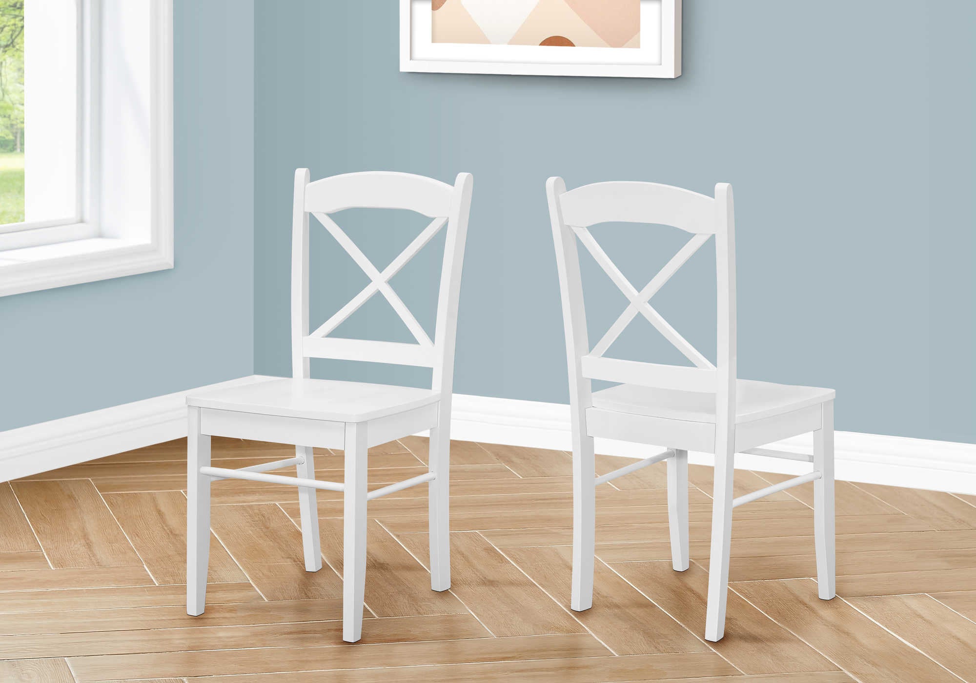 DINING CHAIR - 2PCS / 36"H WHITE # I 1320