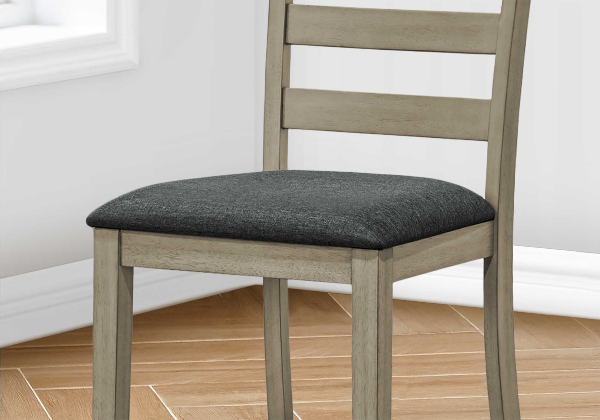 DINING CHAIR - 2PCS / 42"H ANTIQUE GREY COUNTER HEIGHT # I 1382