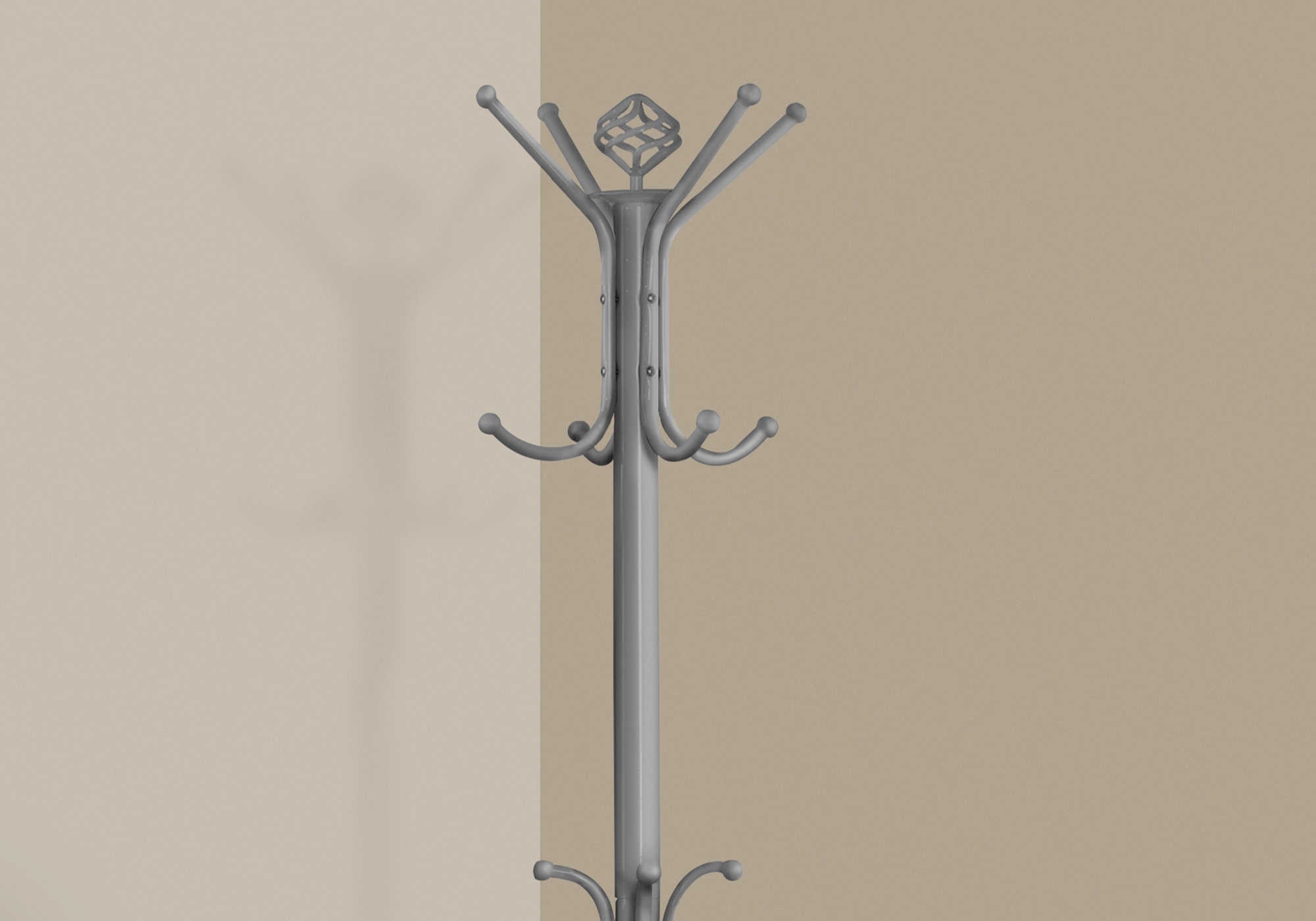 PORTE-MANTEAUX – 178 cm H / MÉTAL ARGENTÉ # I 2007