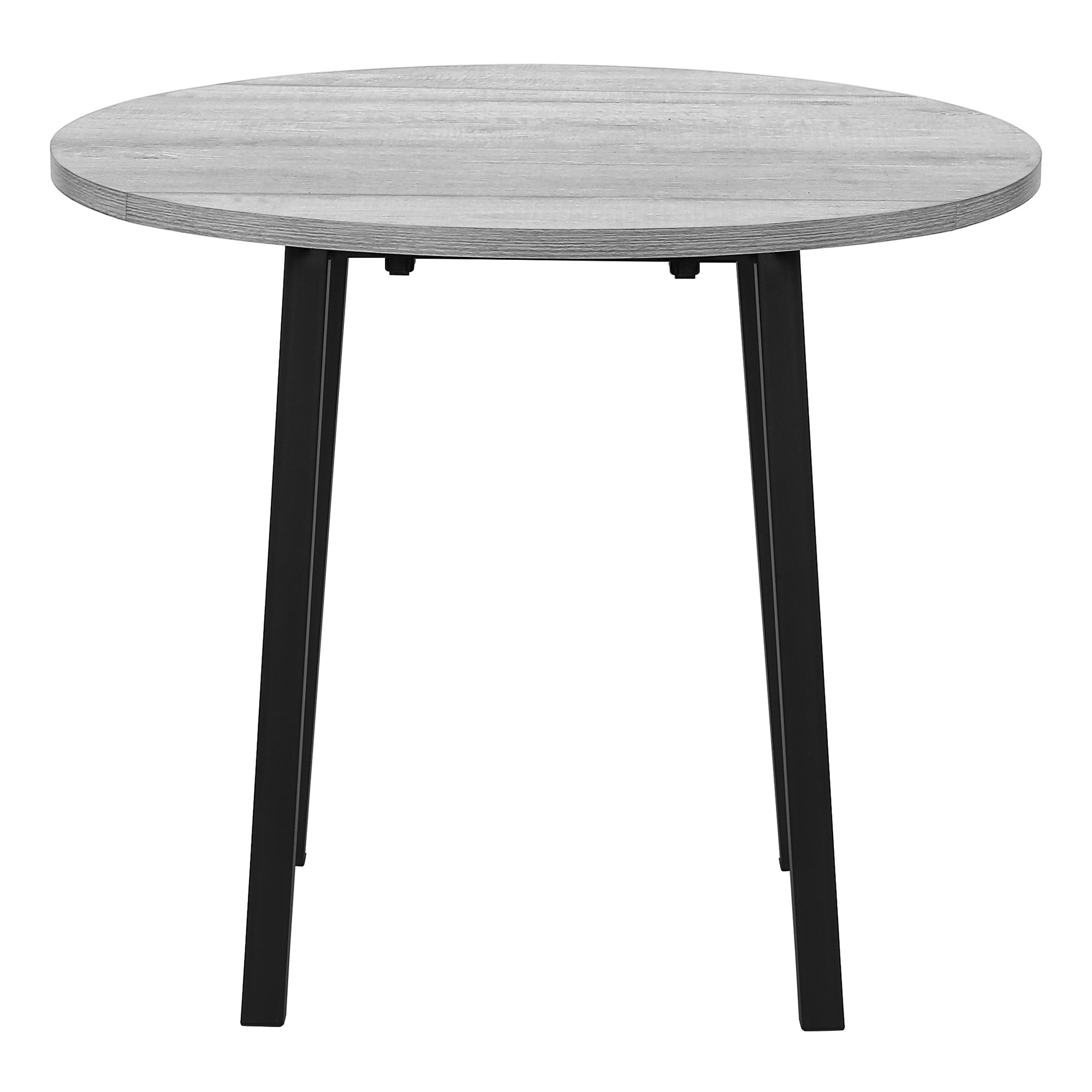 DINING SET - 3PCS SET / GREY TOP / BLACK METAL # I 1007