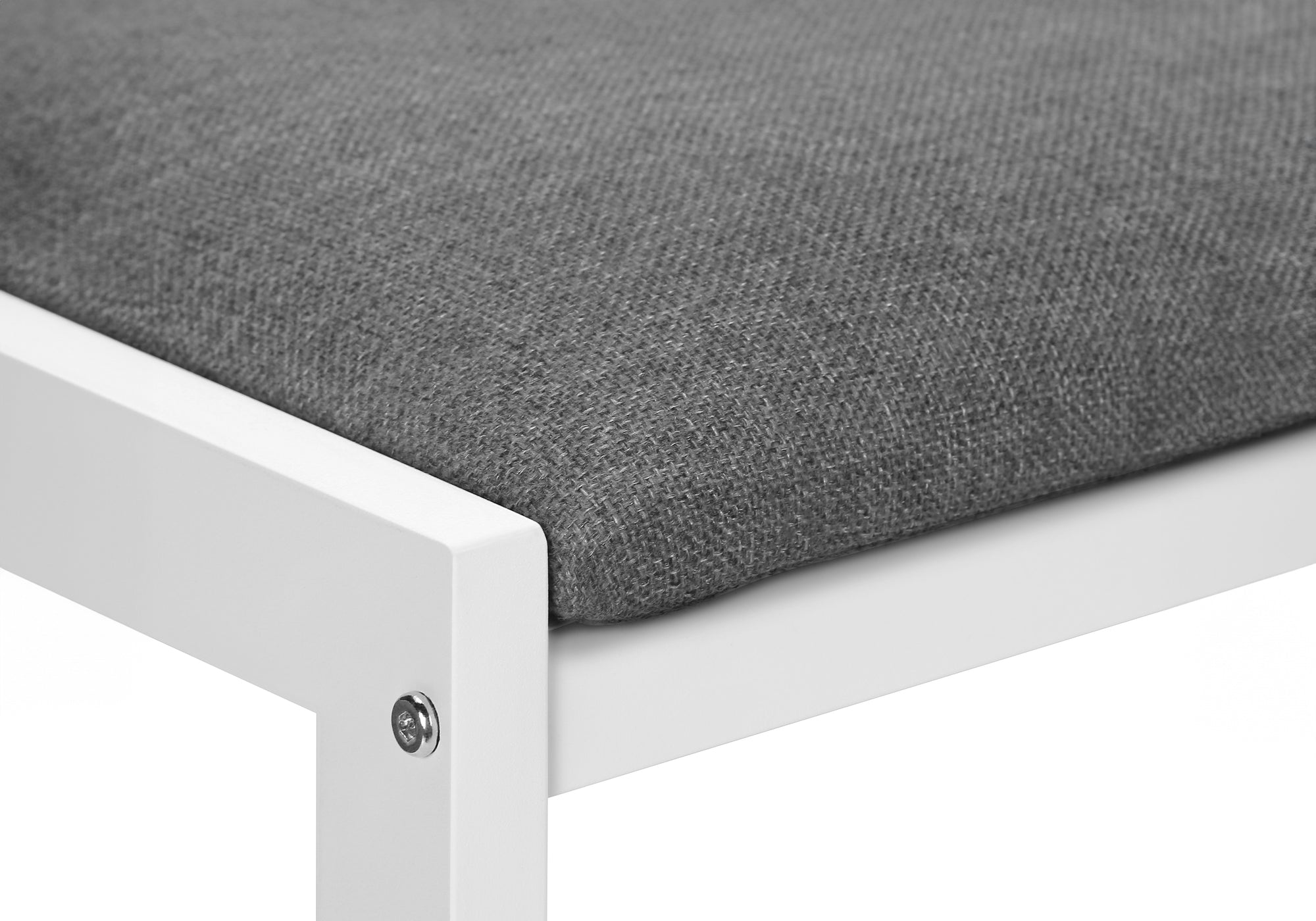 DINING SET - 3PCS SET / WHITE TOP / WHITE METAL # I 1011