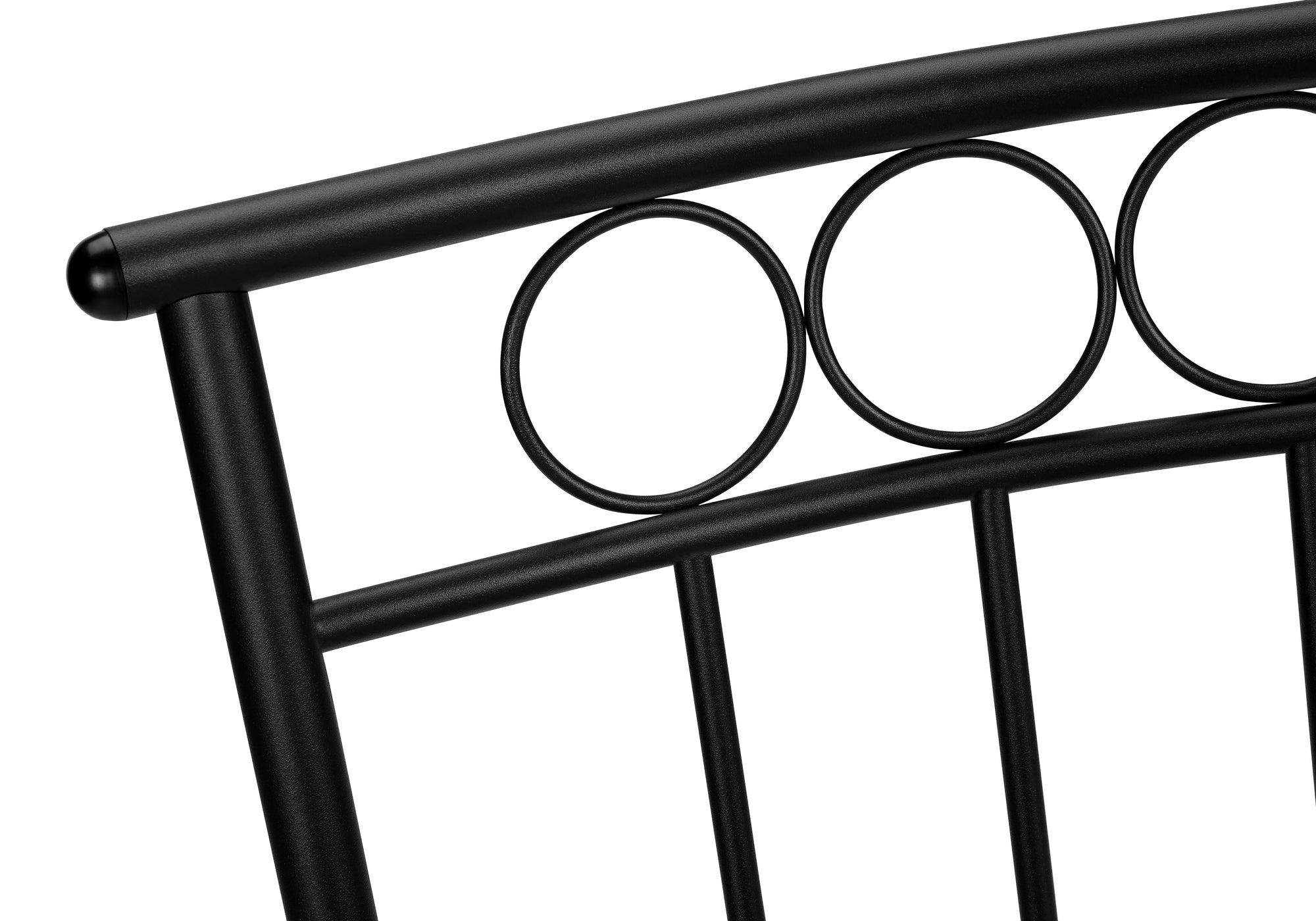 DINING SET - 5PCS SET / WHITE MARBLE TOP / BLACK METAL # I 1014