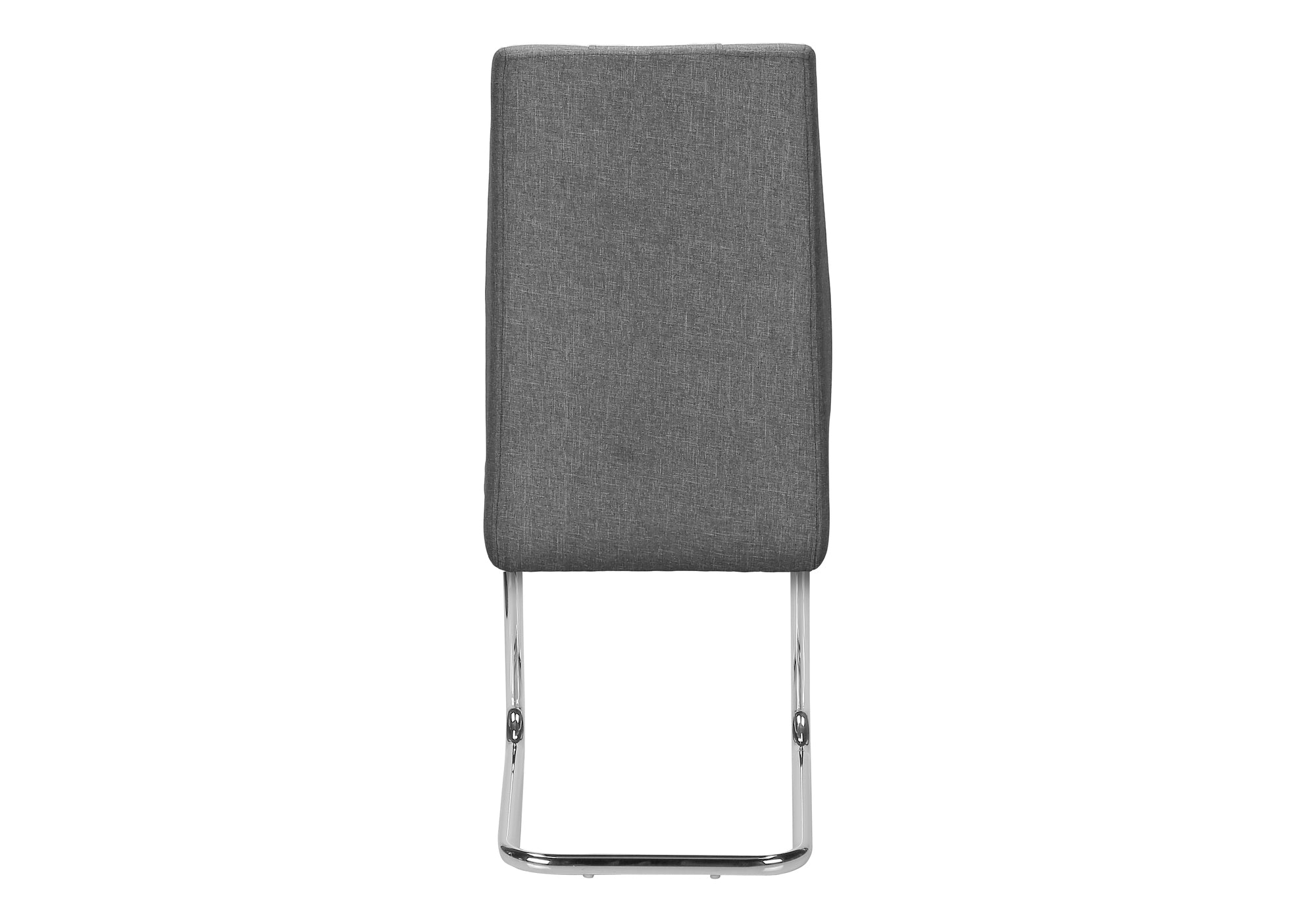 DINING CHAIR - 2PCS / 39"H / GREY FABRIC / CHROME # I 1061