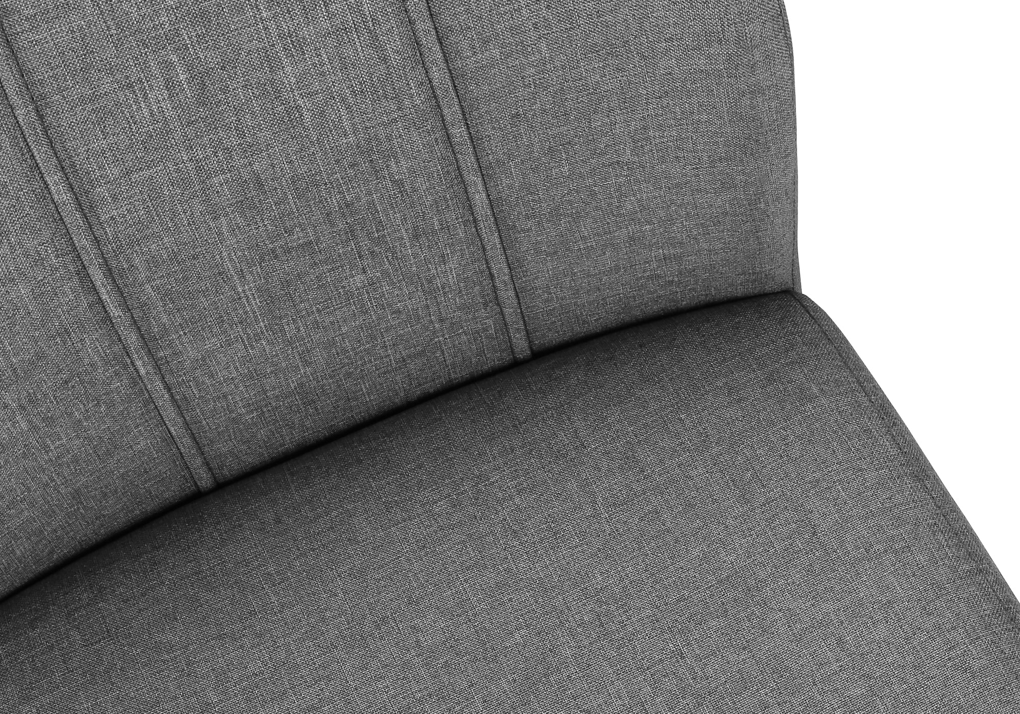 DINING CHAIR - 2PCS / 39"H / GREY FABRIC / CHROME # I 1061