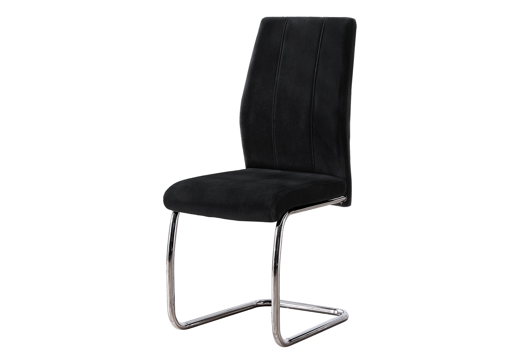 DINING CHAIR - 2PCS / 39"H / BLACK VELVET / CHROME # I 1067