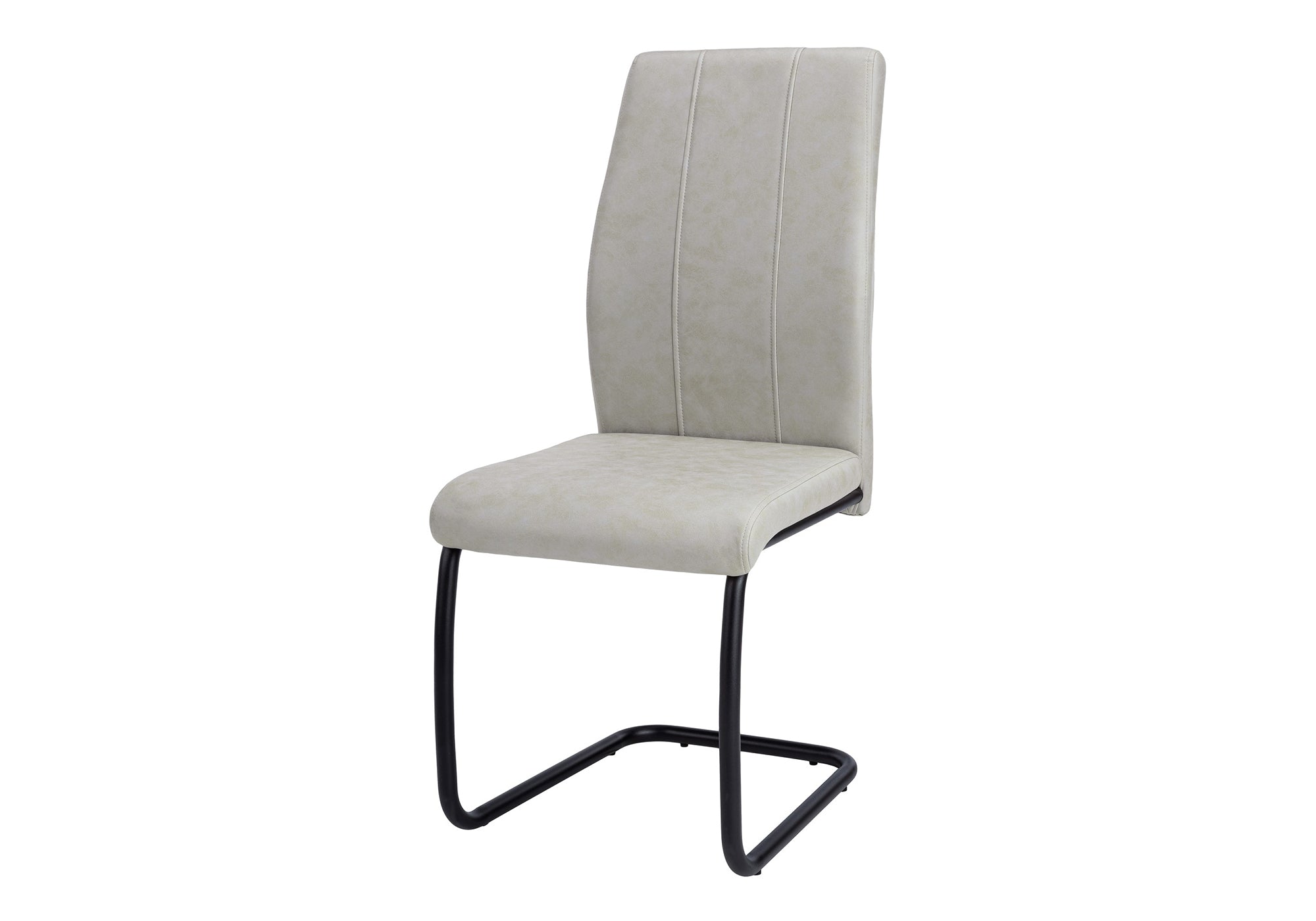 DINING CHAIR - 2PCS / 39"H / GREY FABRIC / BLACK METAL # I 1113
