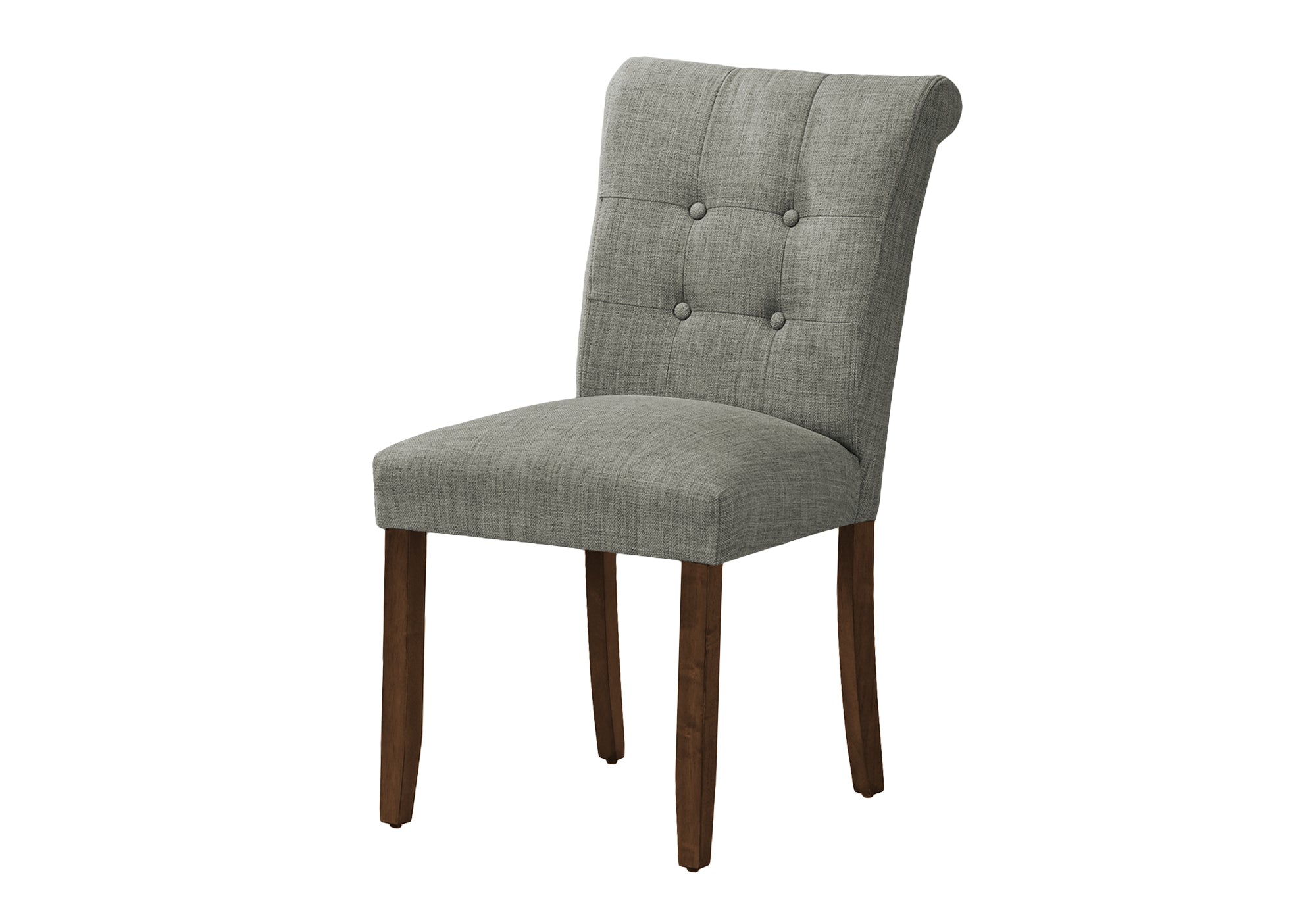 DINING CHAIR - 2PCS / 38"H UPHOLSTERED GREY FABRIC # I 1218