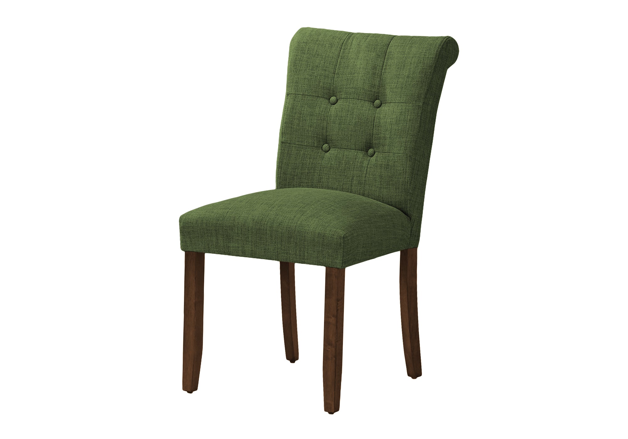 DINING CHAIR - 2PCS / 38"H UPHOLSTERED GREEN FABRIC # I 1219