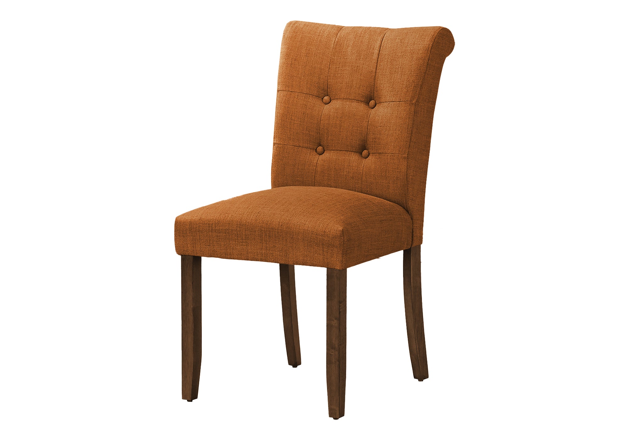 DINING CHAIR - 2PCS / 38"H UPHOLSTERED ORANGE FABRIC # I 1221