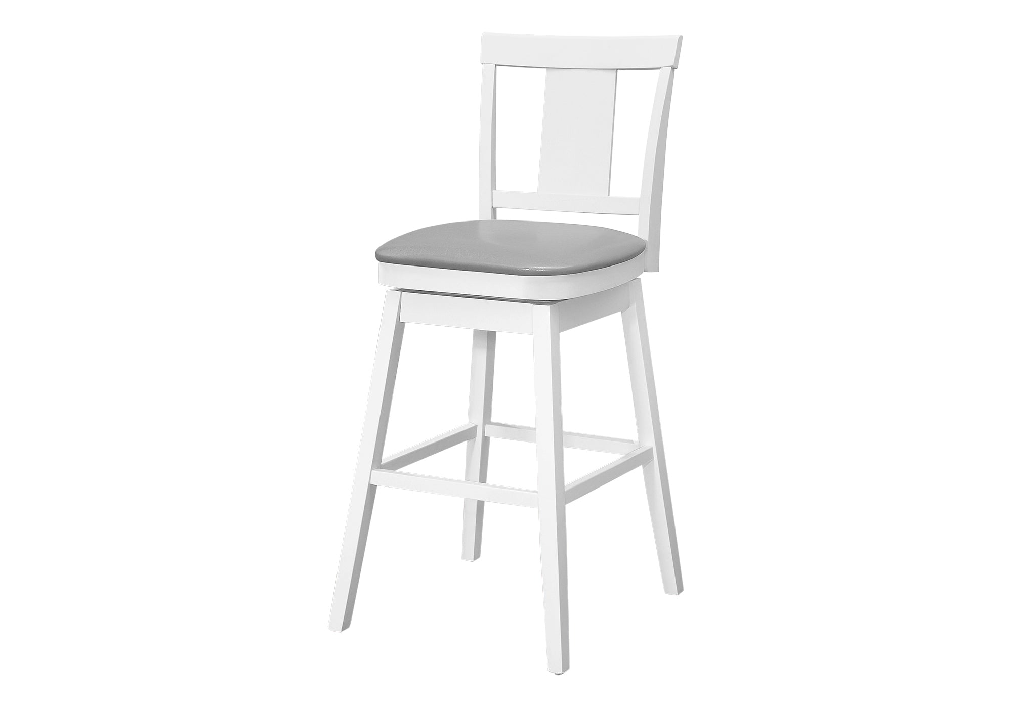 BARSTOOL - 2PCS / 44"H / WHITE / SWIVEL BAR HEIGHT # I 1232