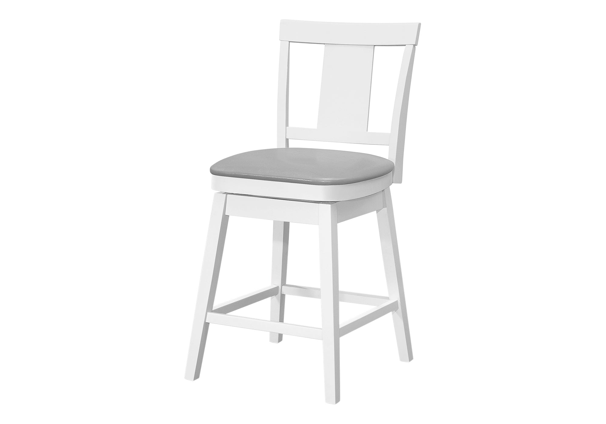 BARSTOOL - 2PCS / 39"H / WHITE / SWIVEL COUNTER HEIGHT # I 1233