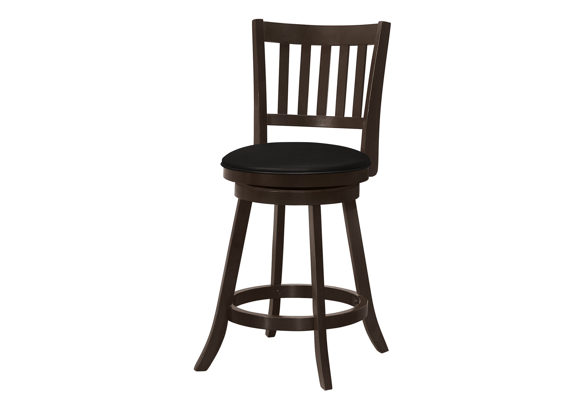BARSTOOL - 2PCS / 39"H / ESPRESSO / SWIVEL COUNTER HEIGHT # I 1237