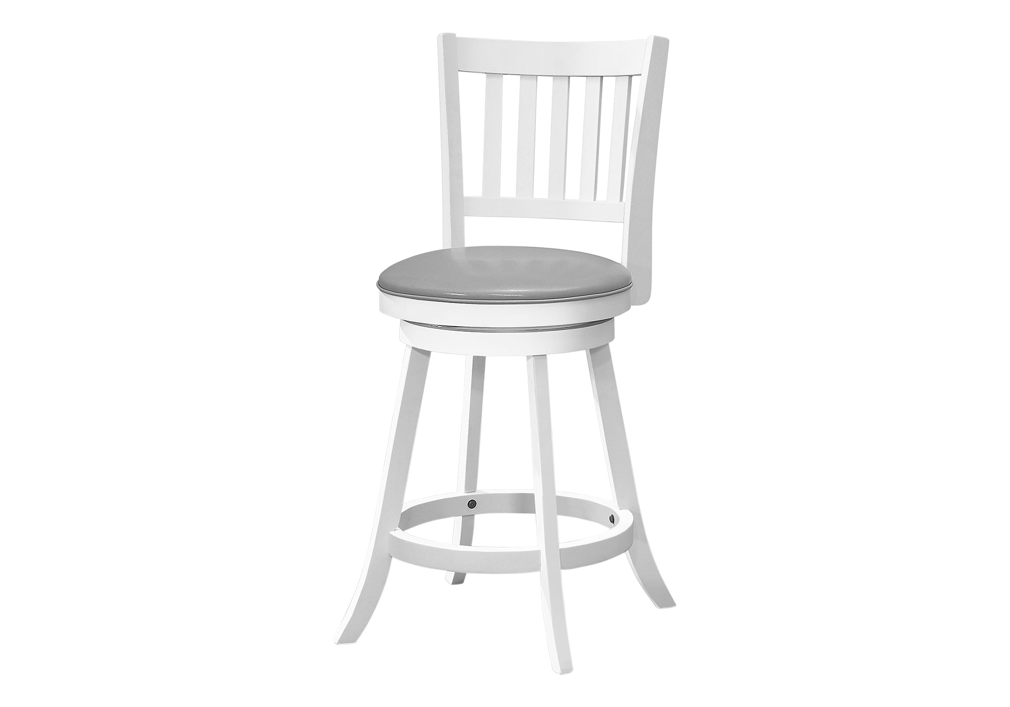 BARSTOOL - 2PCS / 39"H / WHITE / SWIVEL COUNTER HEIGHT # I 1239