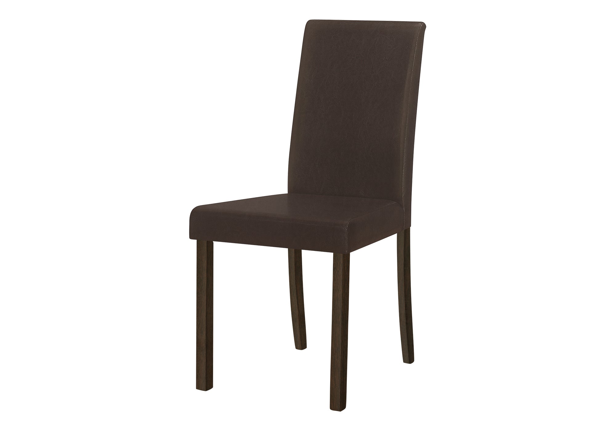 DINING CHAIR - 2PCS / 36"H ESPRESSO / DARK BROWN PU # I 1303