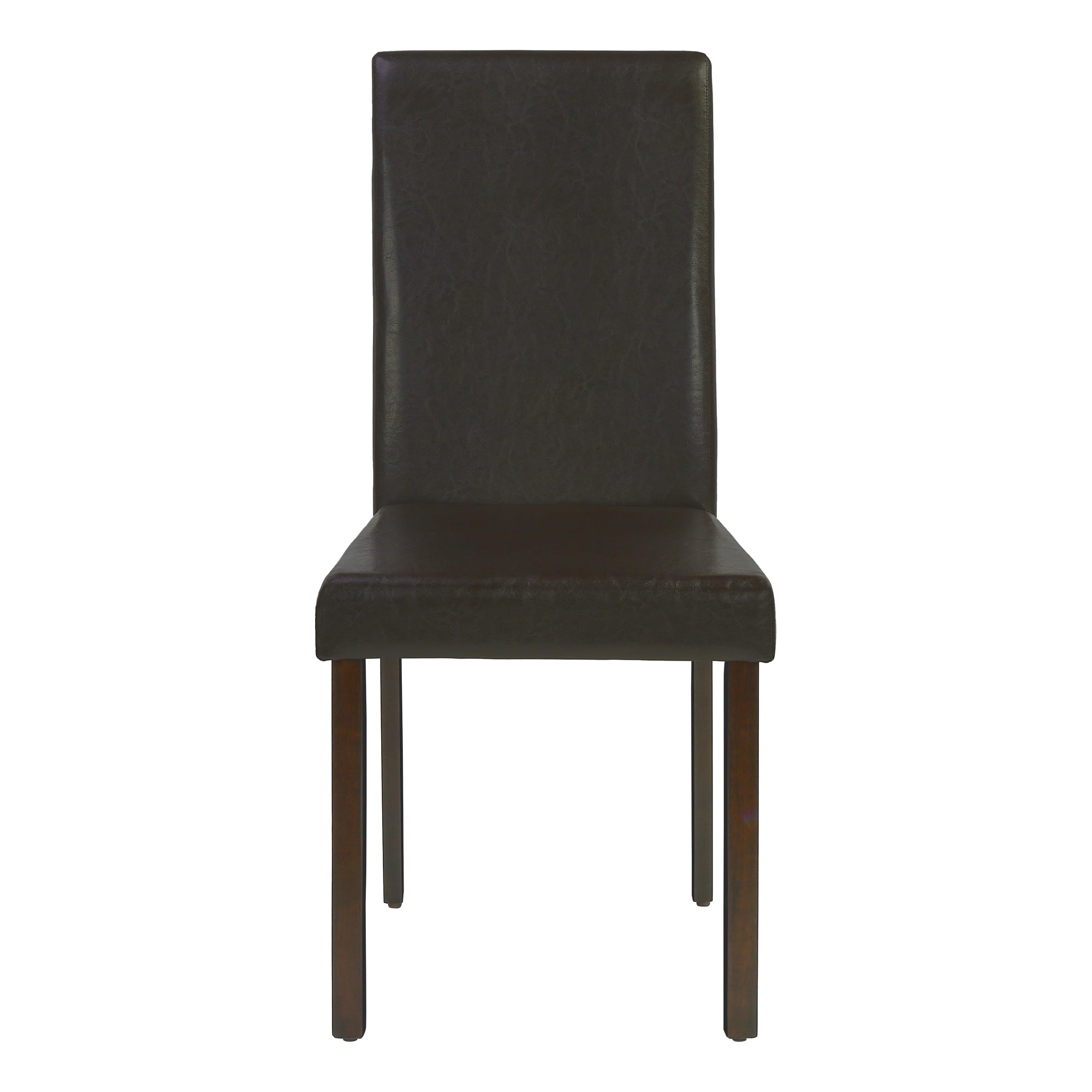 DINING CHAIR - 2PCS / 36"H ESPRESSO / DARK BROWN PU # I 1303