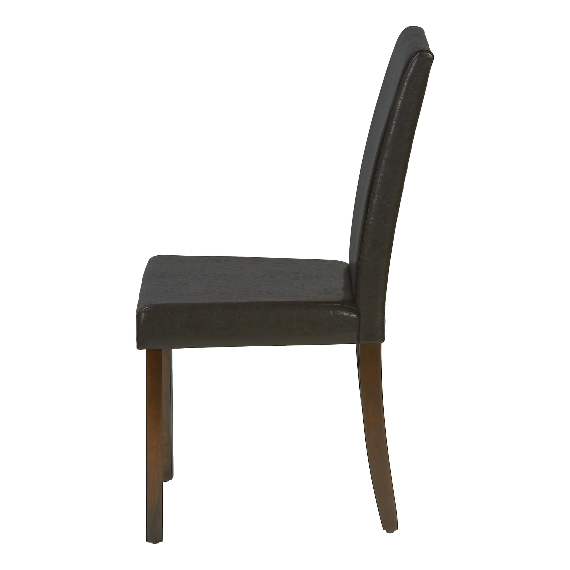 DINING CHAIR - 2PCS / 36"H ESPRESSO / DARK BROWN PU # I 1303