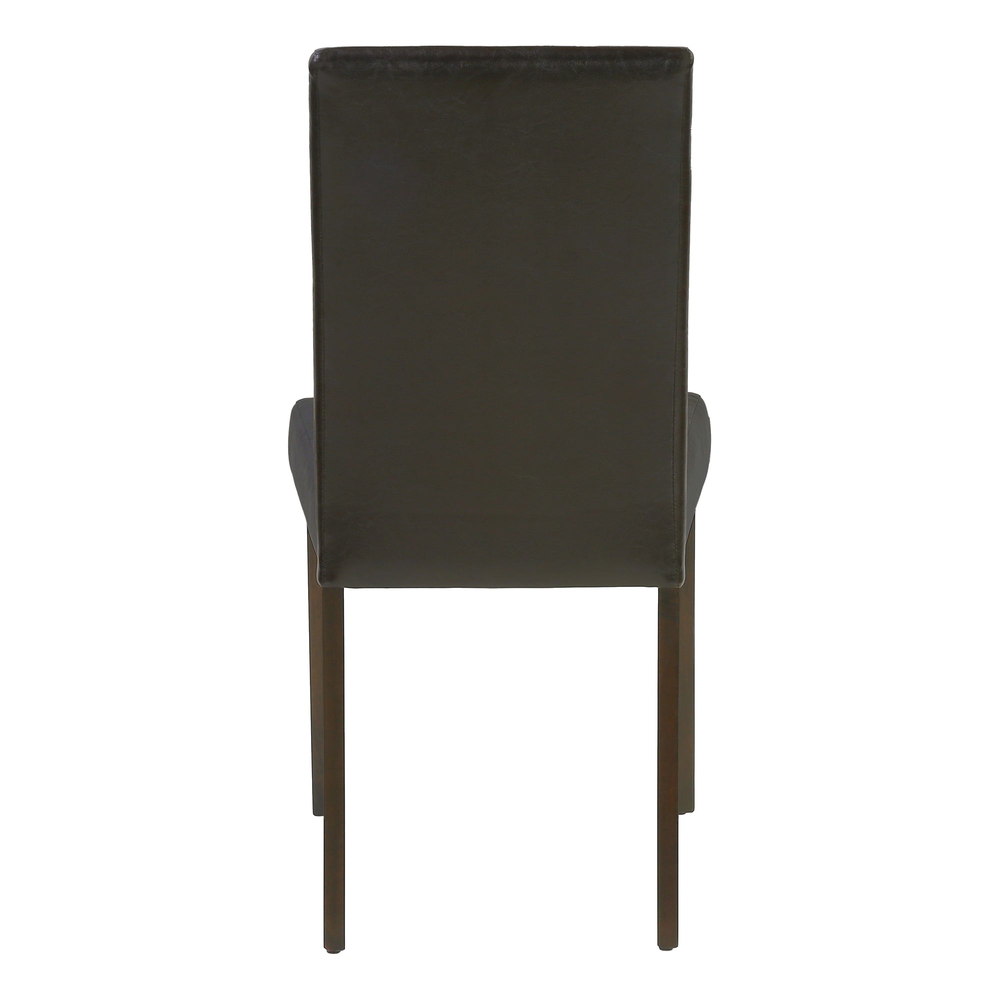 DINING CHAIR - 2PCS / 36"H ESPRESSO / DARK BROWN PU # I 1303