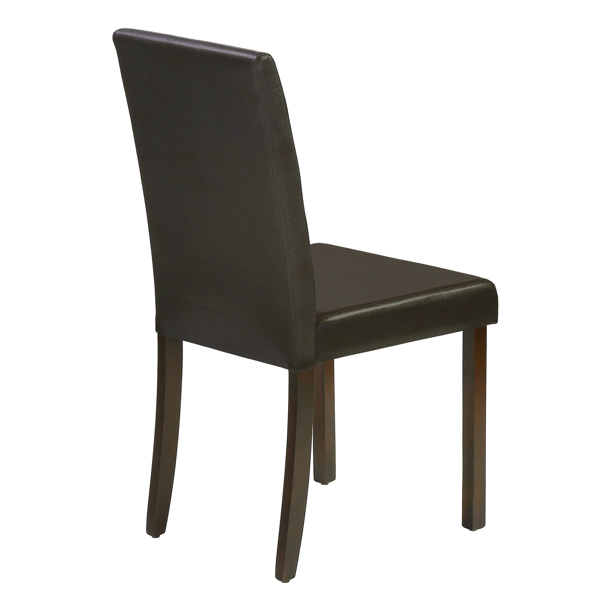 DINING CHAIR - 2PCS / 36"H ESPRESSO / DARK BROWN PU # I 1303